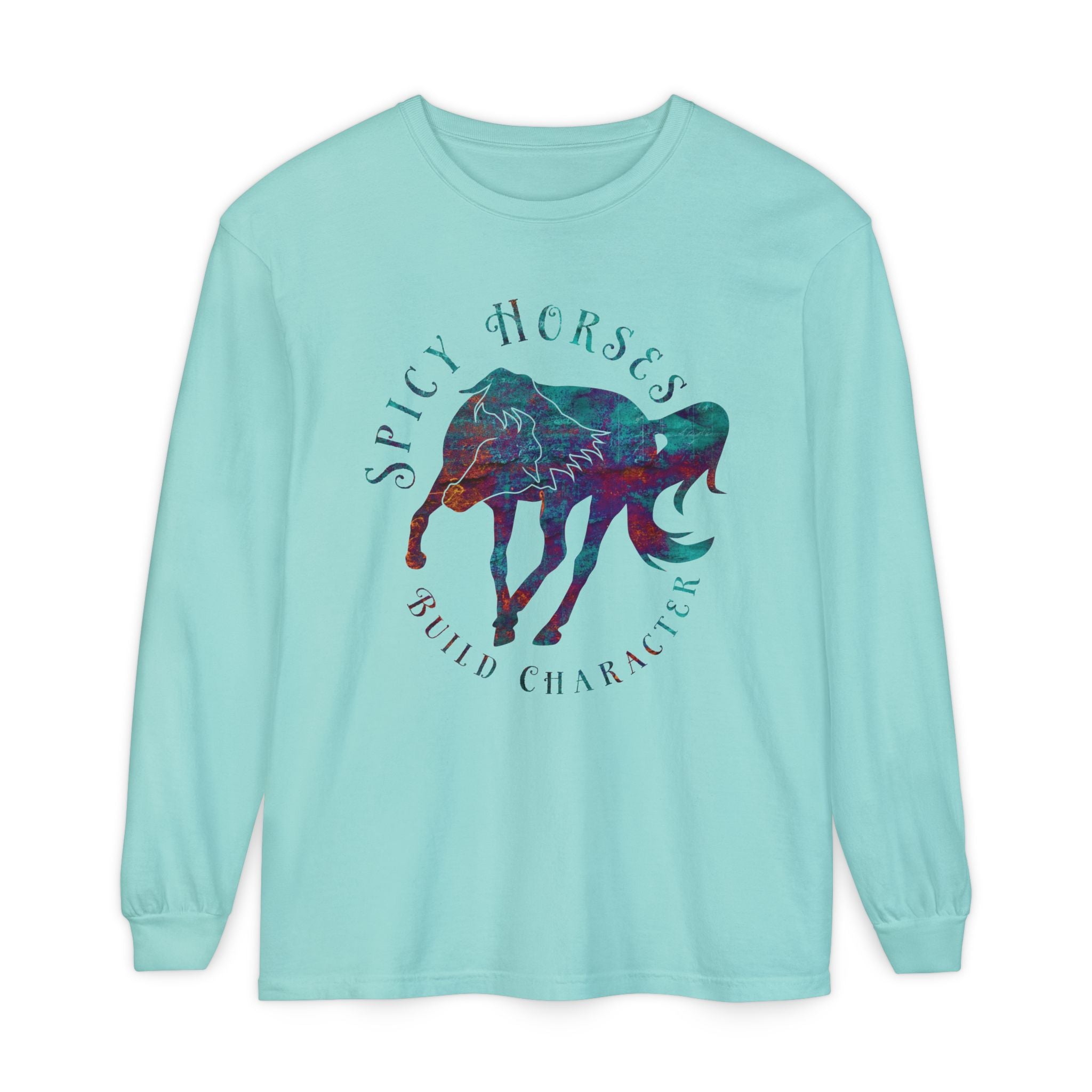 Spicy Horses Build Character Long Sleeve Tee