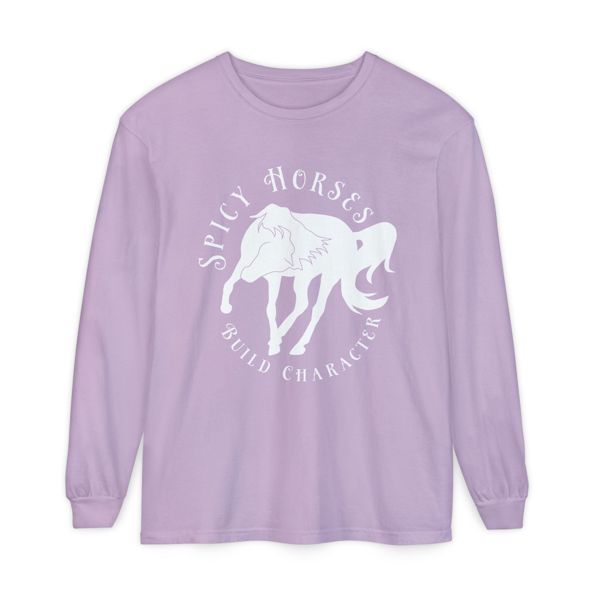 Spicy Horses Build Character Long Sleeve Tee