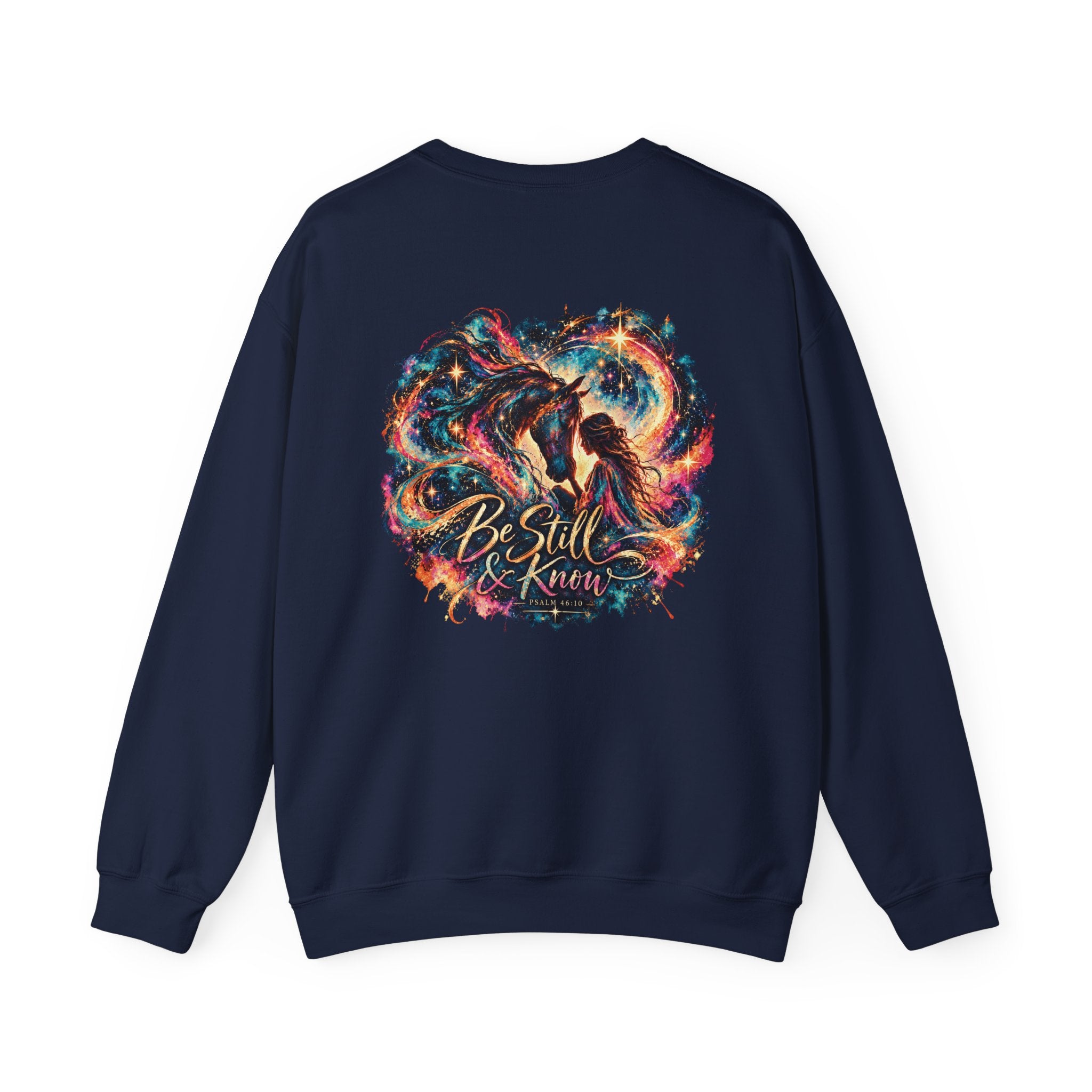 Be Still & Know | Scripture Horse Crewneck Sweatshirt