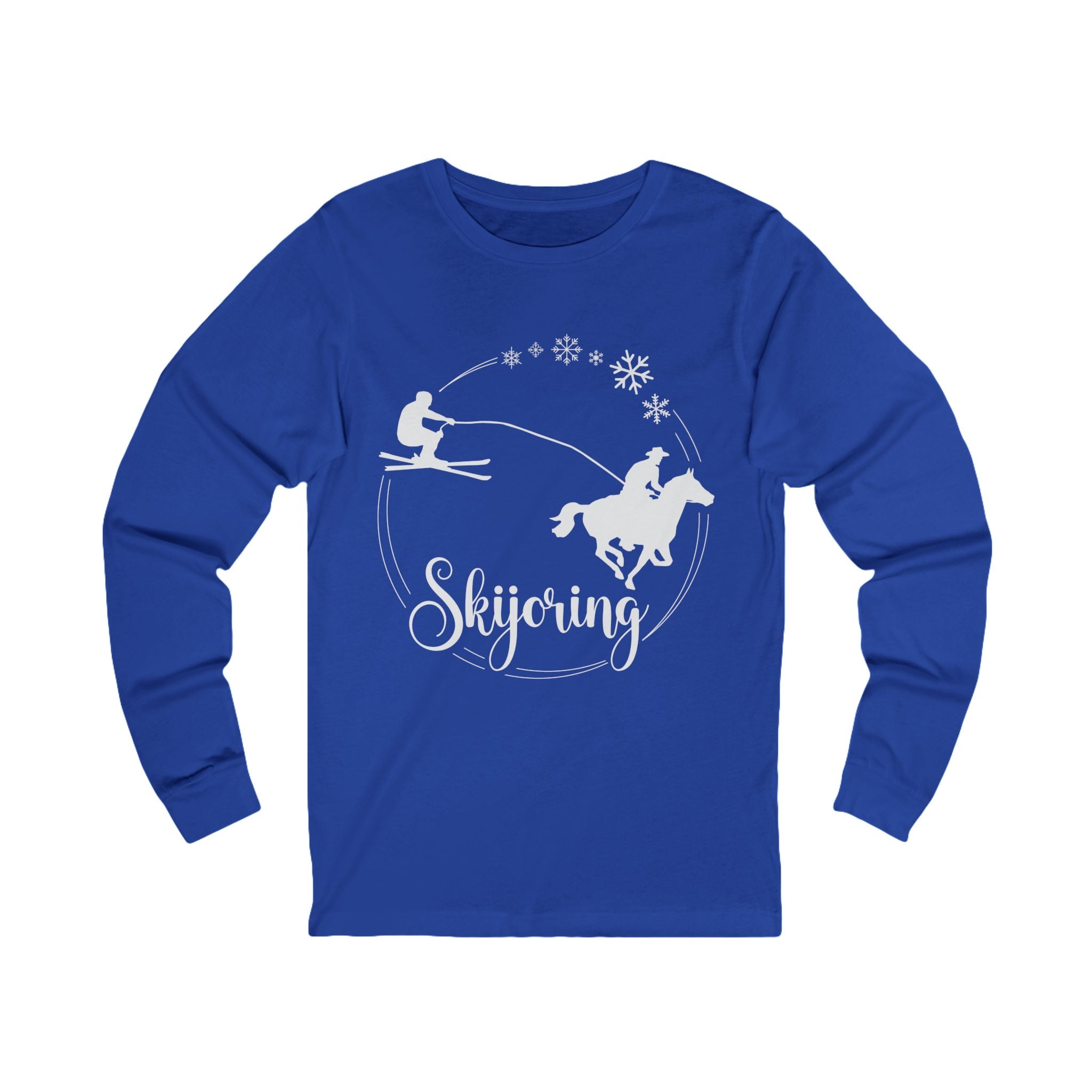 Skijoring Horse and Skier Long Sleeve Tee