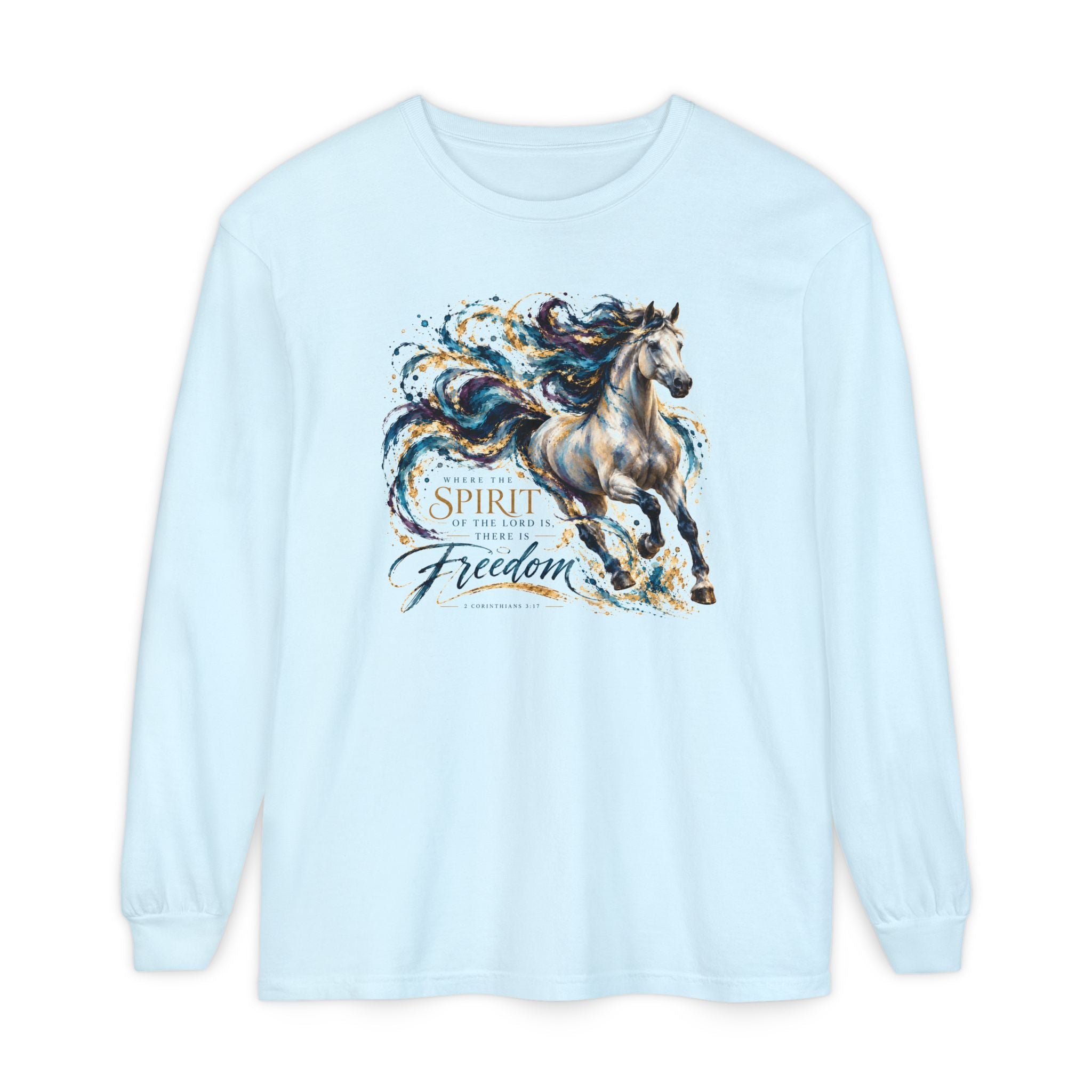 Where the Spirit of the Lord Is Long Sleeve Shirt | Christian Horse Tee