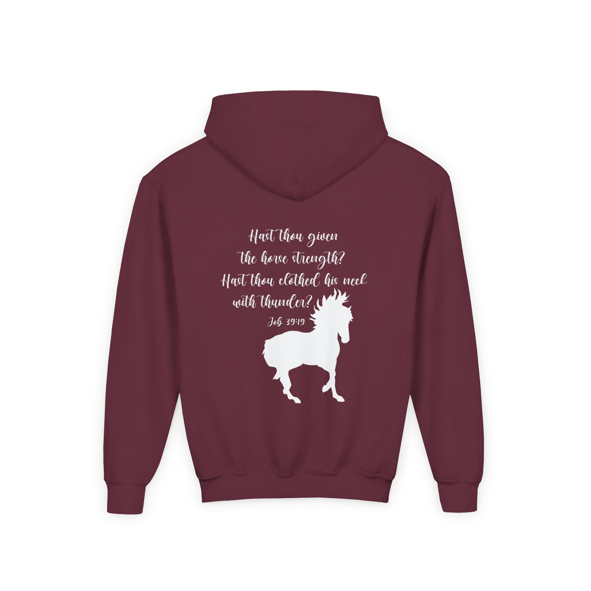 Job 39:19 Kids Horse Hoodie
