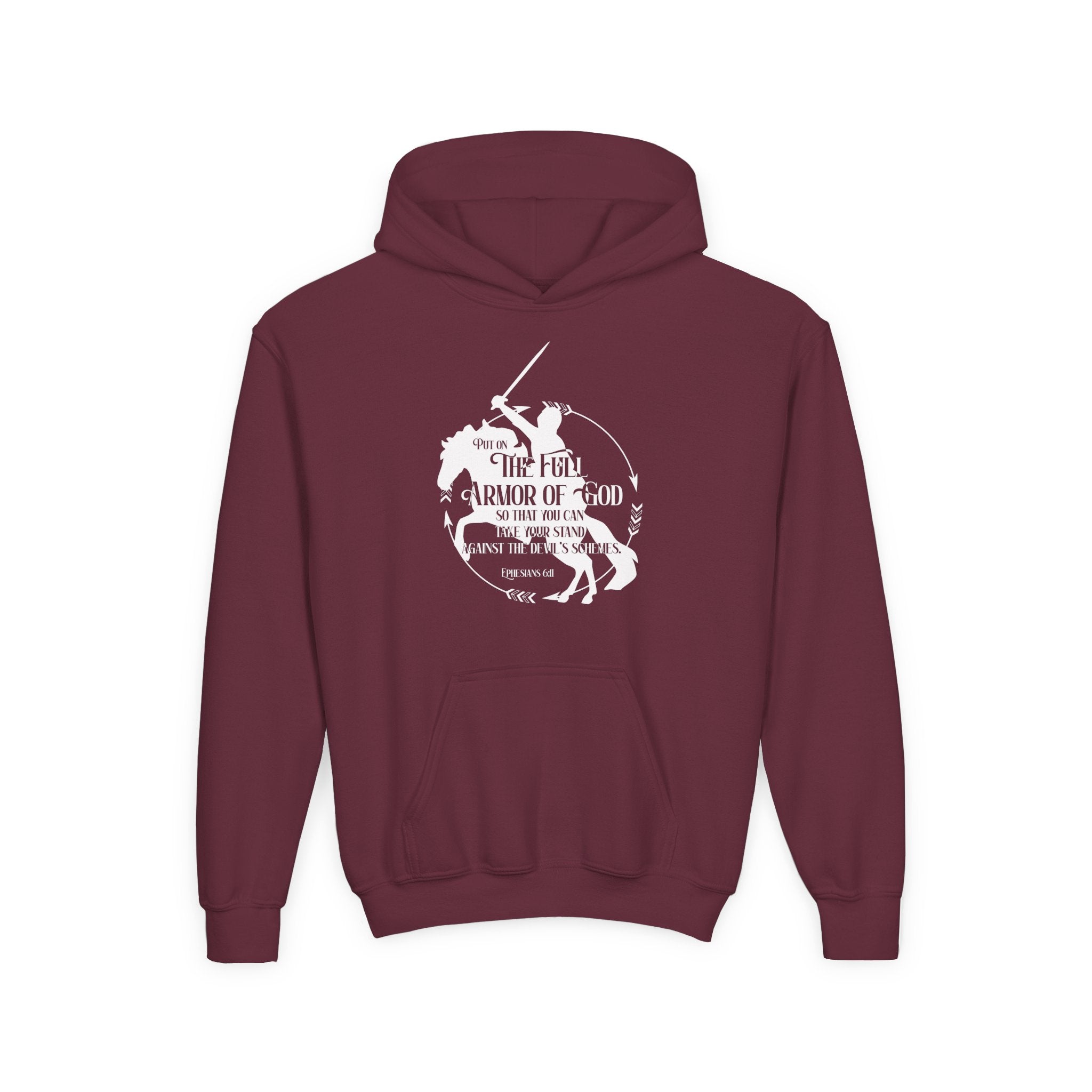 Full Armor of God Kids Horse Hoodie