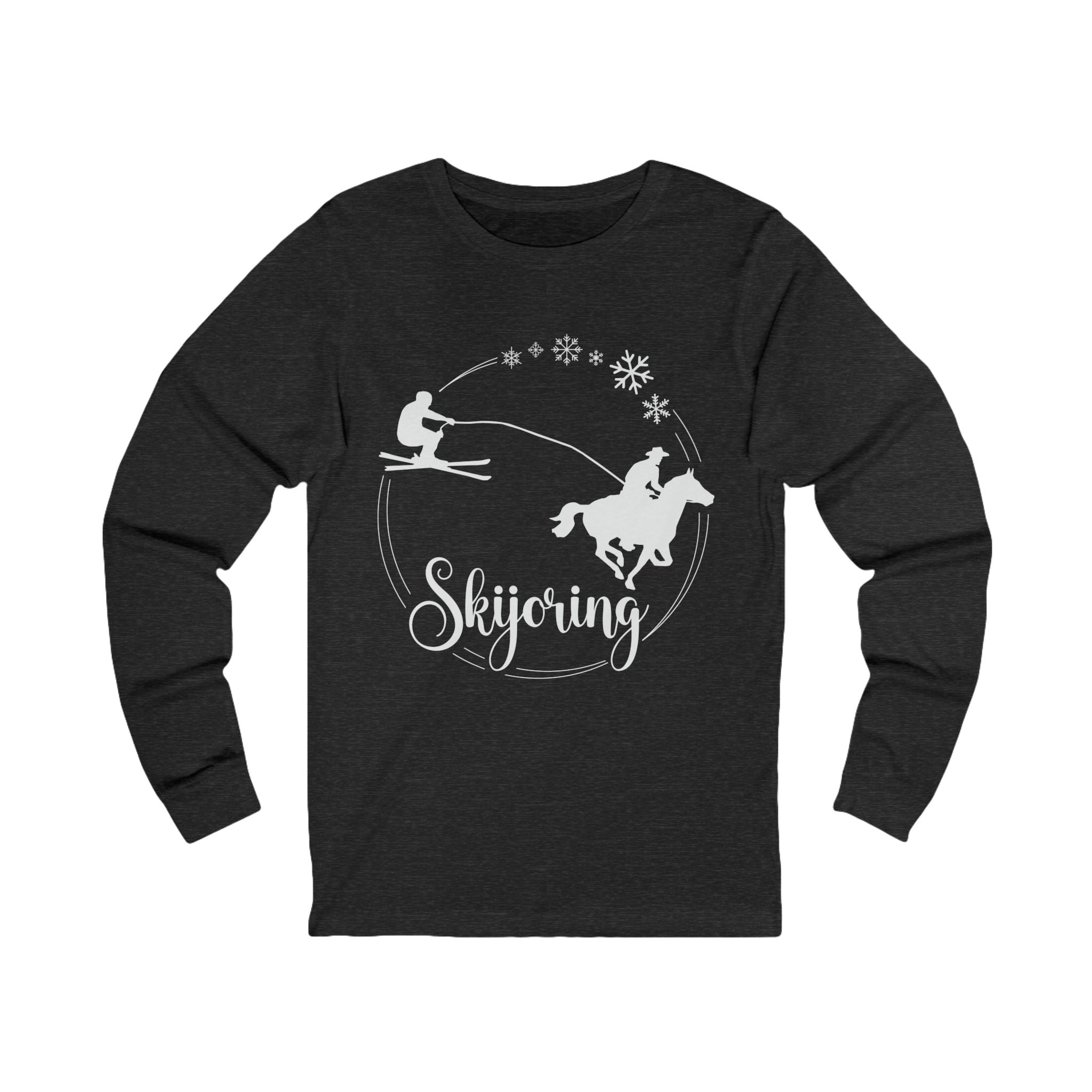 Skijoring Horse and Skier Long Sleeve Tee