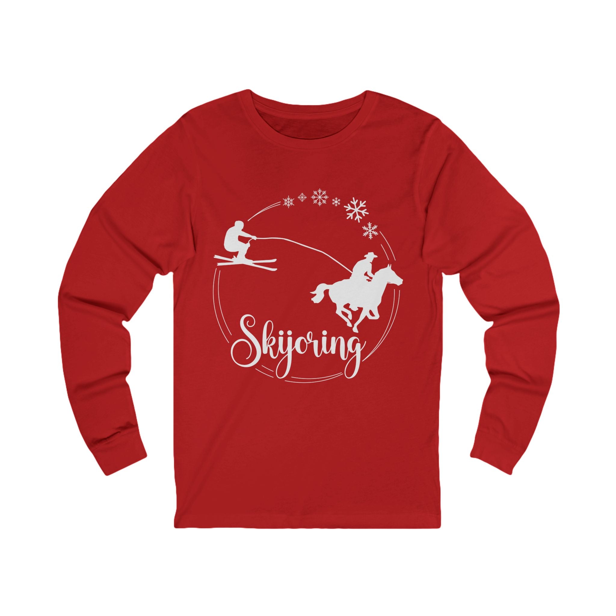 Skijoring Horse and Skier Long Sleeve Tee
