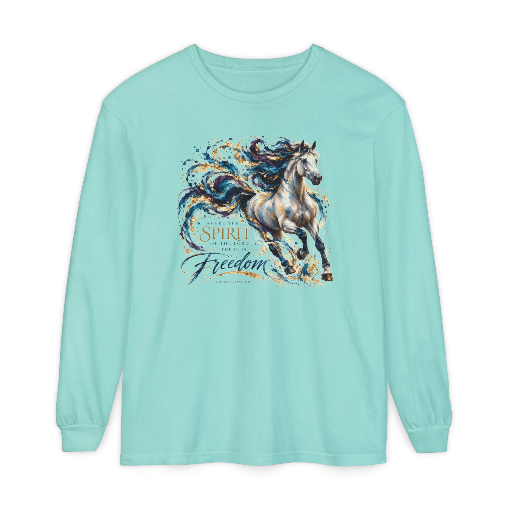 Where the Spirit of the Lord Is Long Sleeve Shirt | Christian Horse Tee