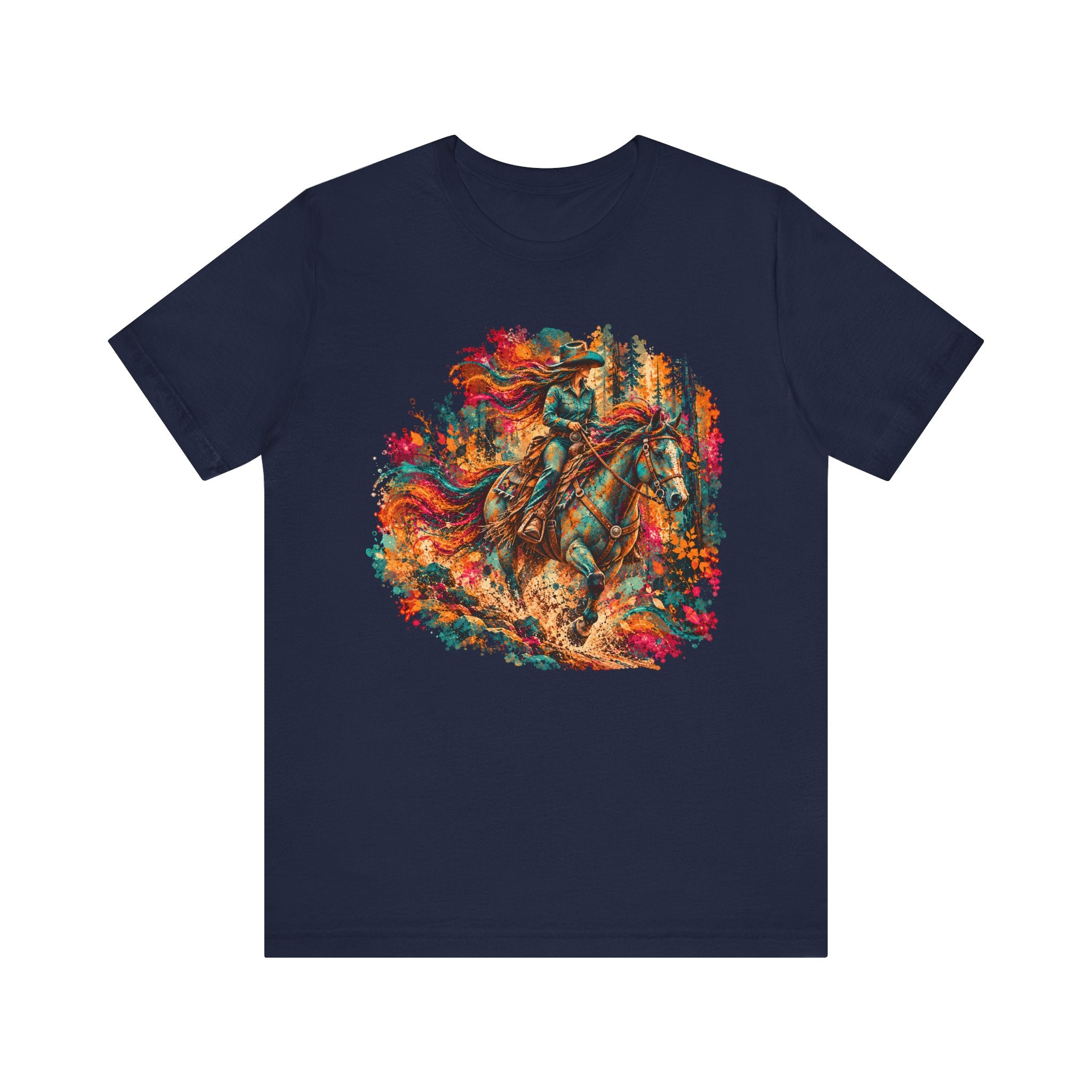 Colorful Trail Riding Shirt | Western Horse Graphic Tee