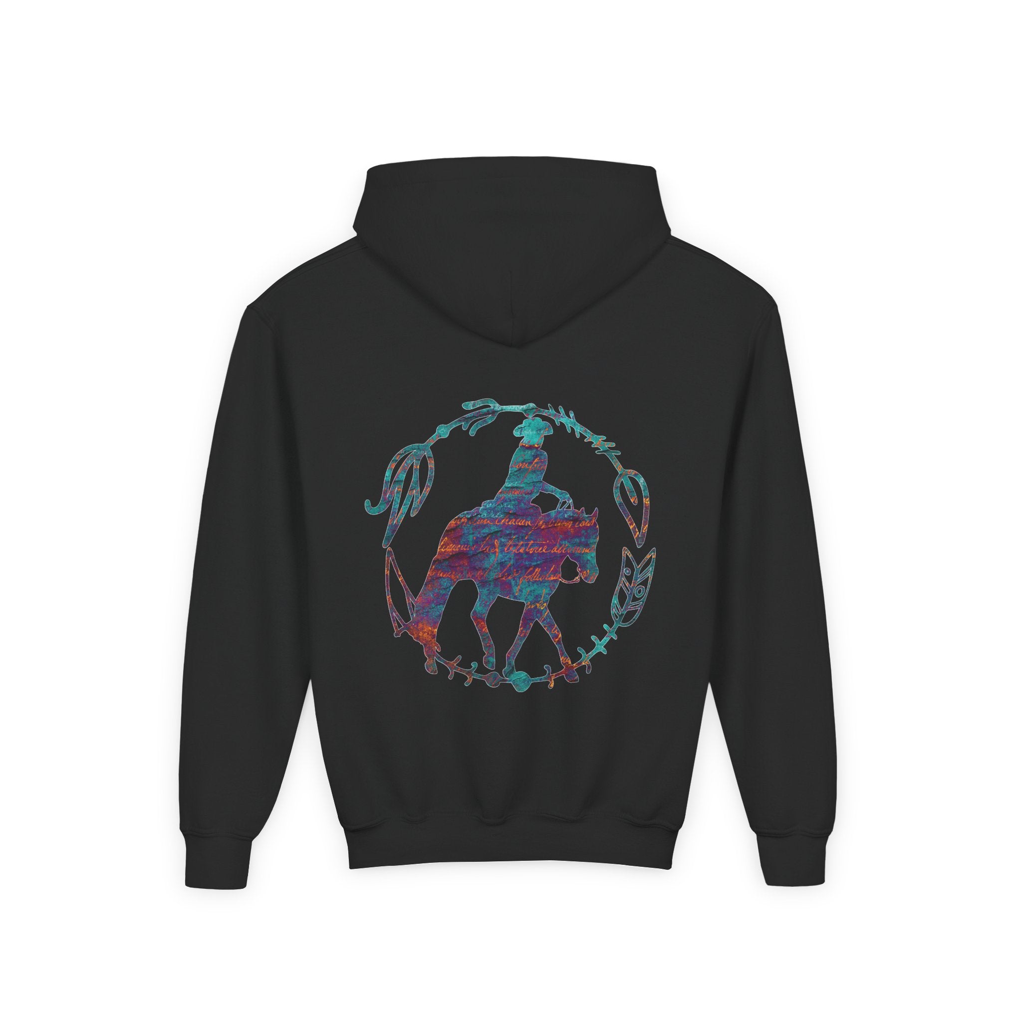 Youth Ranch Rider Cowgirl & Horse Hoodie | Western Riding Sweatshirt