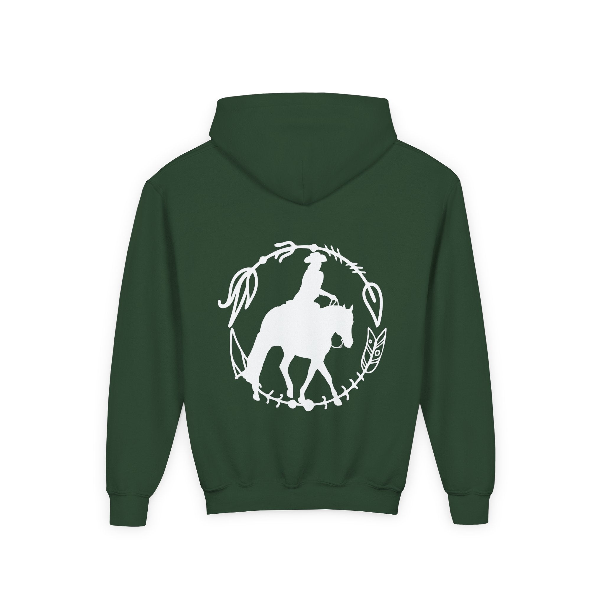 Youth Ranch Rider Cowgirl & Horse Hoodie | Western Riding Sweatshirt