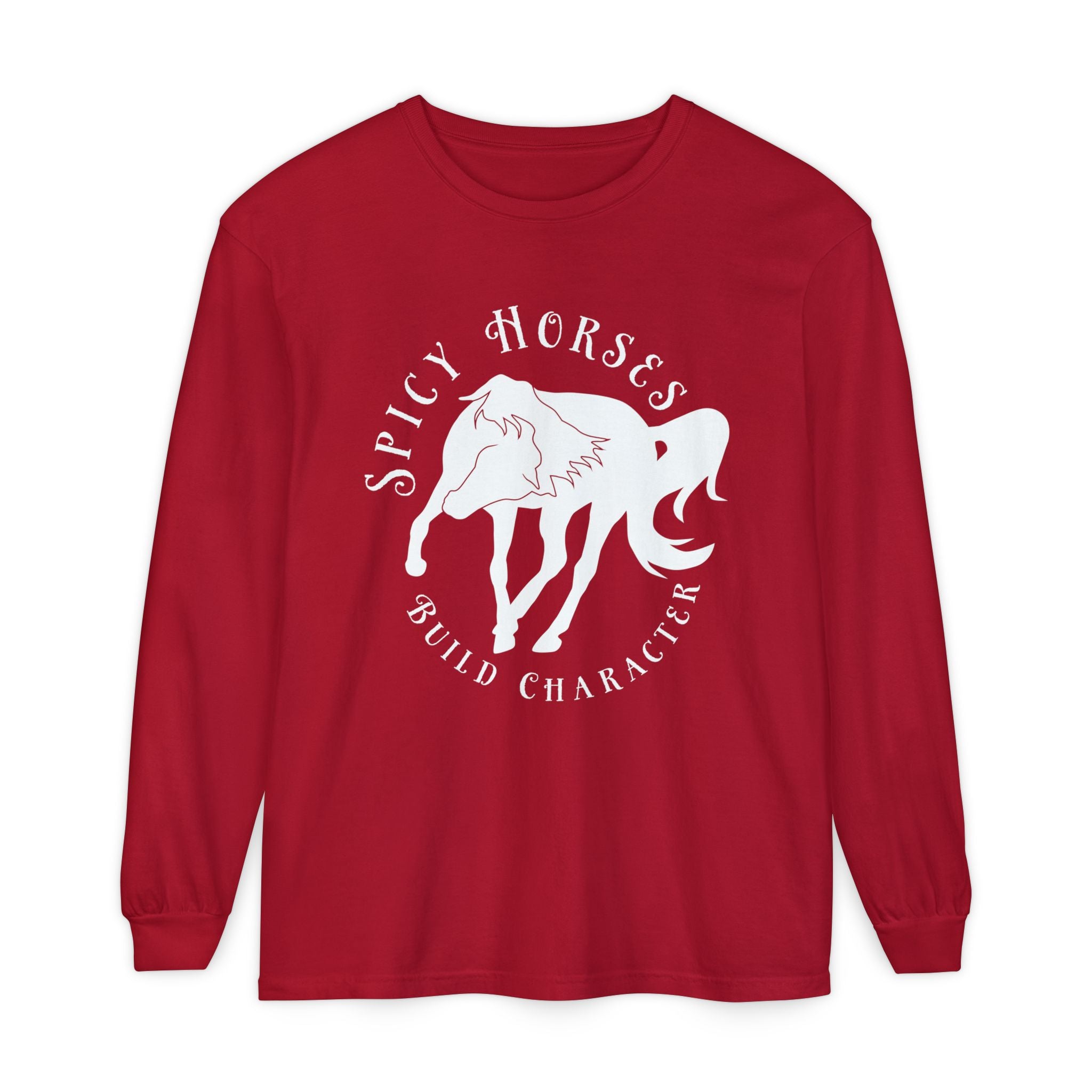 Spicy Horses Build Character Long Sleeve Tee