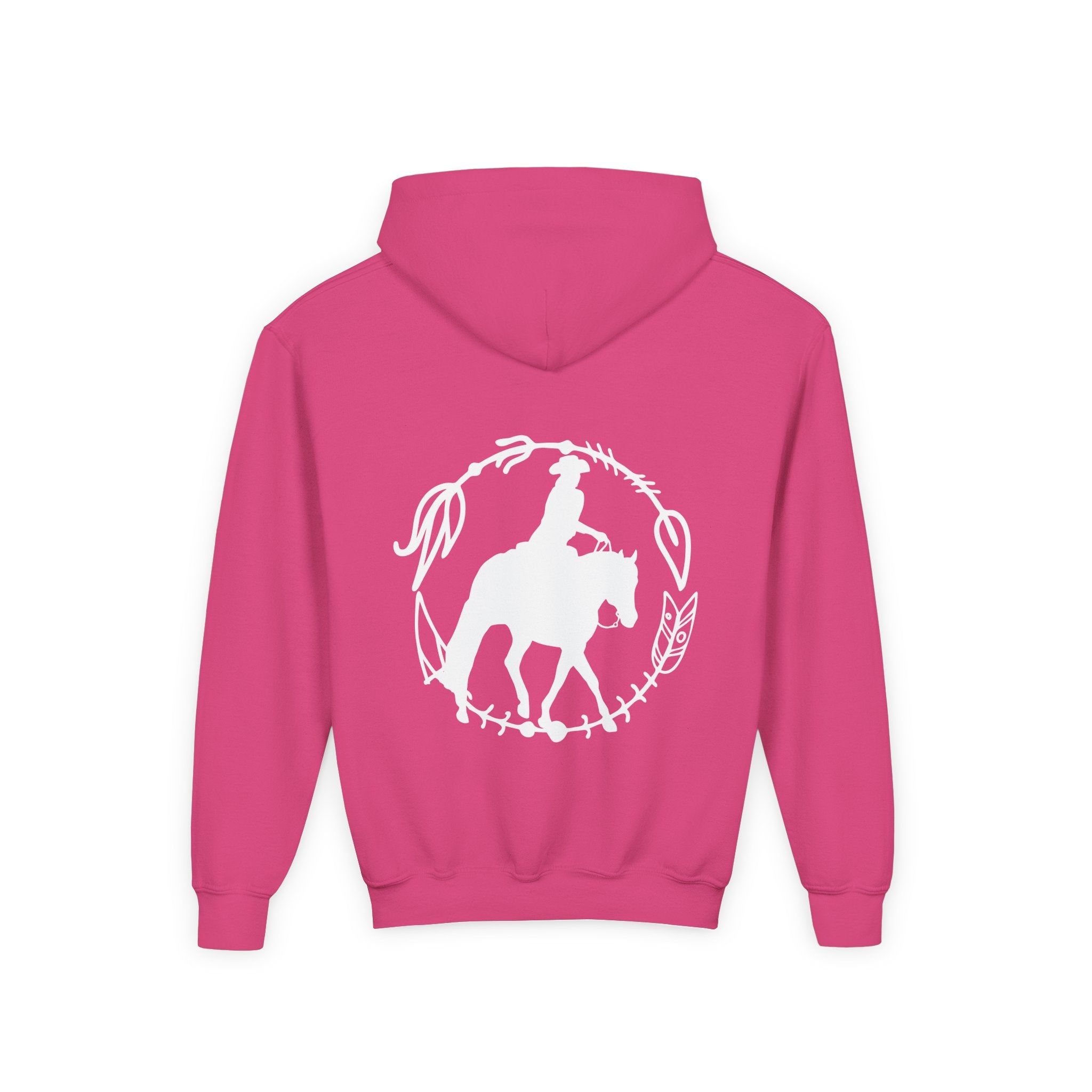 Youth Ranch Rider Cowgirl & Horse Hoodie | Western Riding Sweatshirt