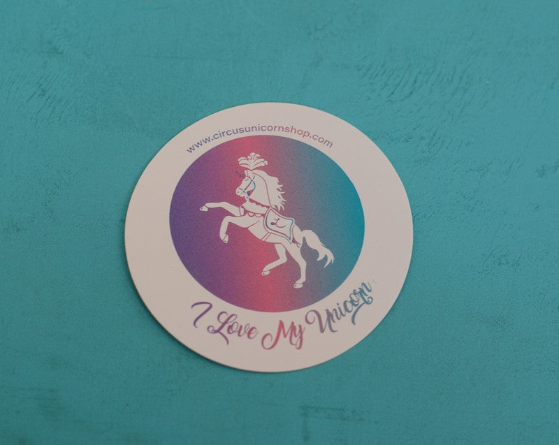 I Love My Unicorn Sticker