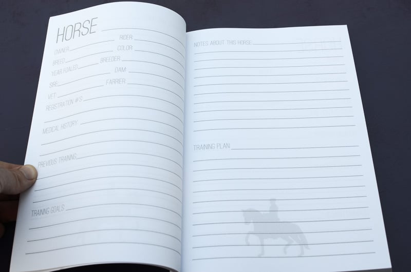 The Horse Trainer's Log Book