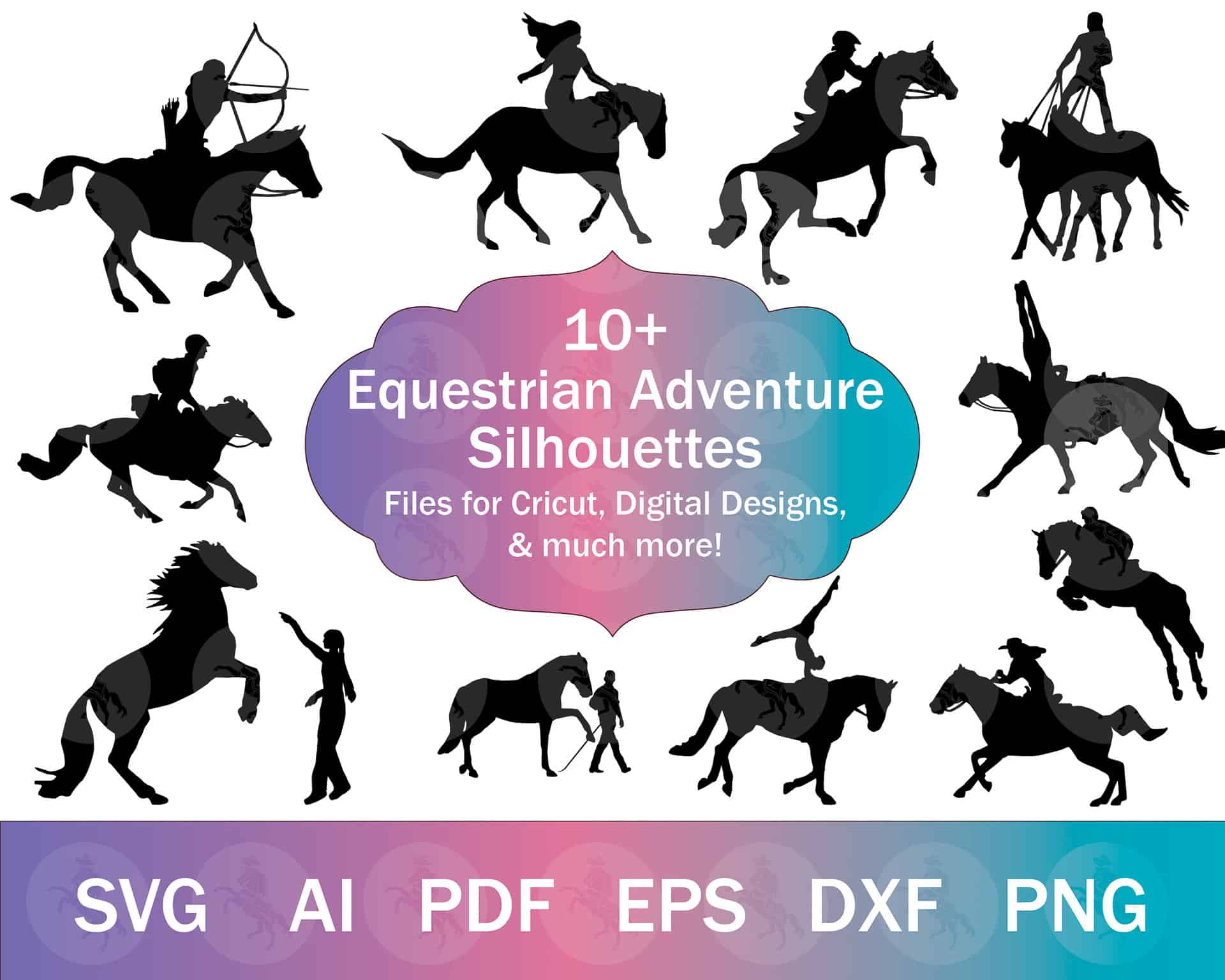 10 Equestrian Adventure SVG/Vector Bundle