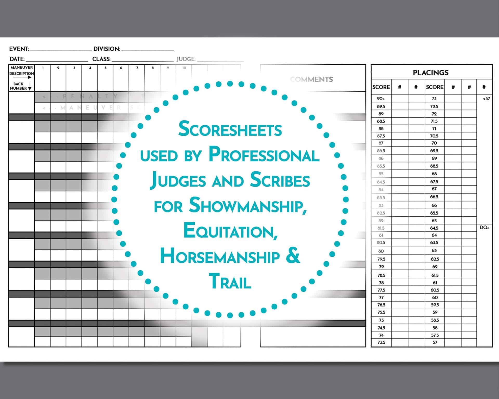 The Book of Horse Show Pattern Scoresheets