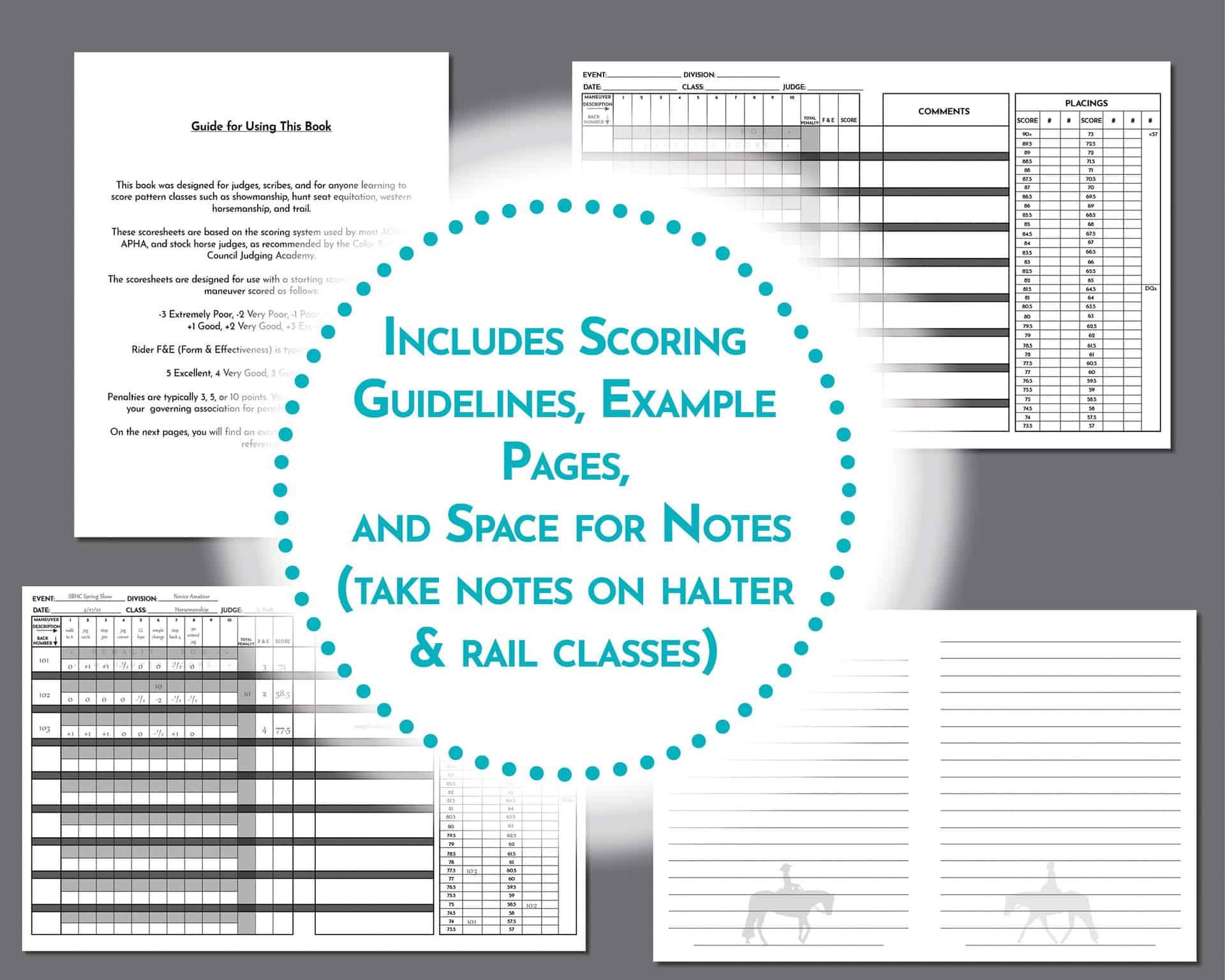 The Book of Horse Show Pattern Scoresheets - PDF