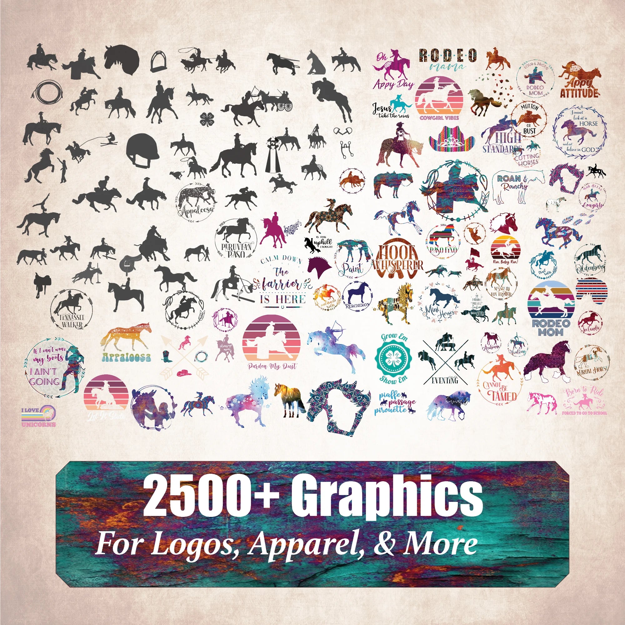 Equestrian SVG Business Bundle | 2500 Horse Designs for Commercial Use