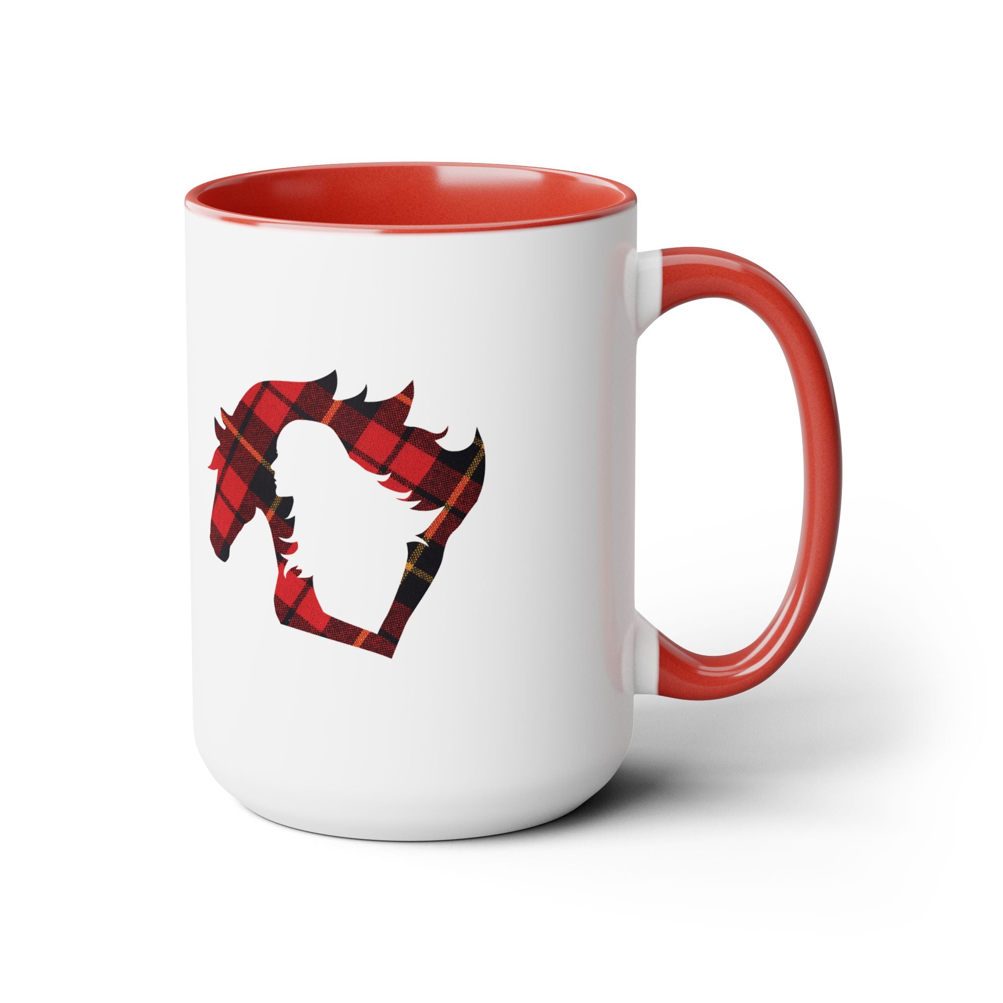 Buffalo Plaid Horse Mug | Horse Girl Coffee Cup