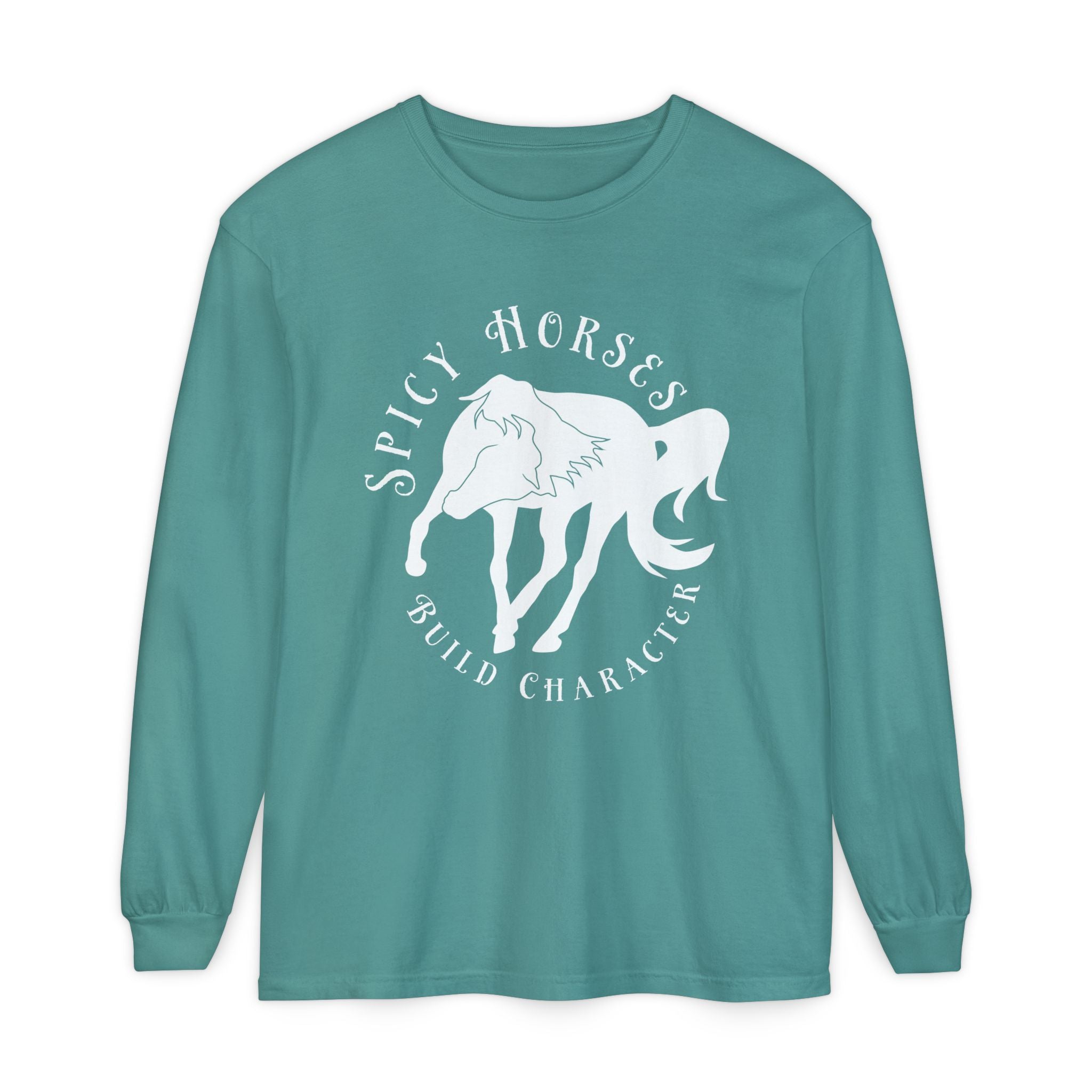 Spicy Horses Build Character Long Sleeve Tee