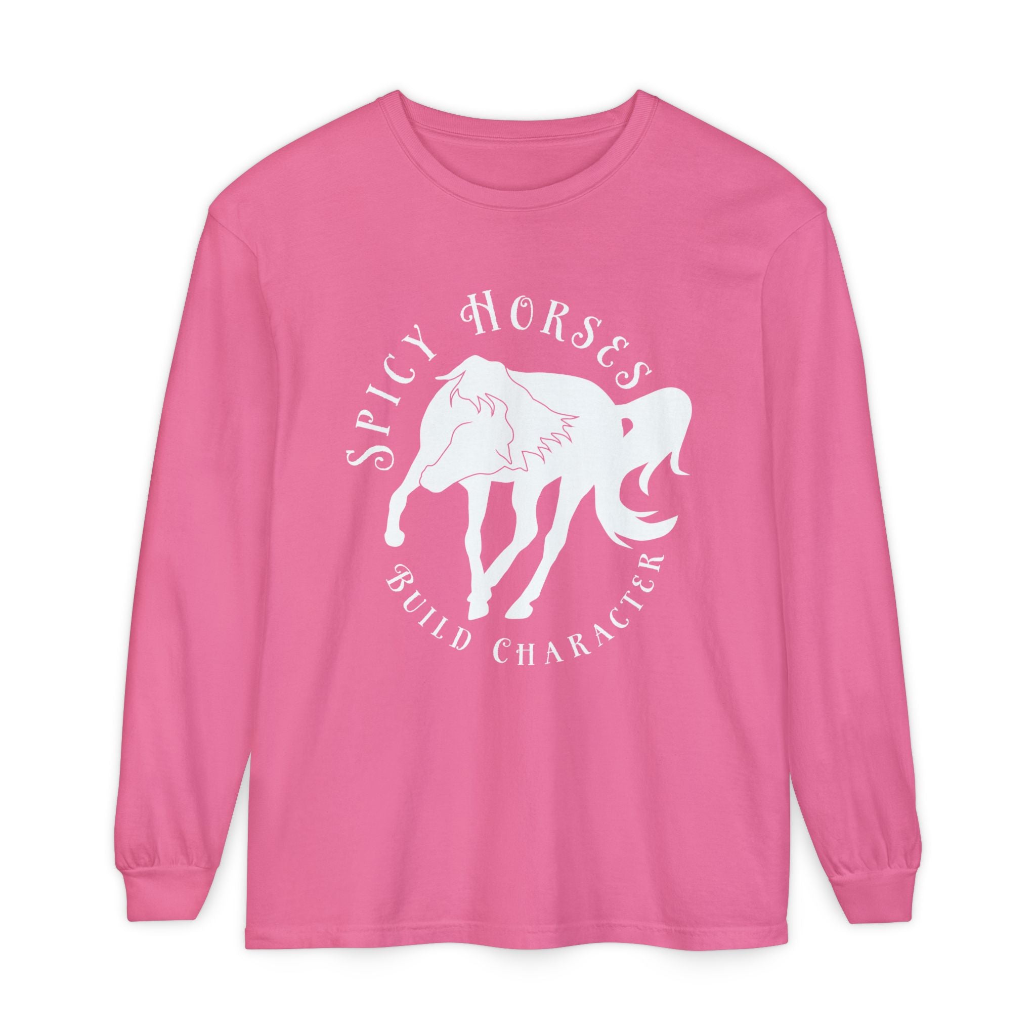 Spicy Horses Build Character Long Sleeve Tee
