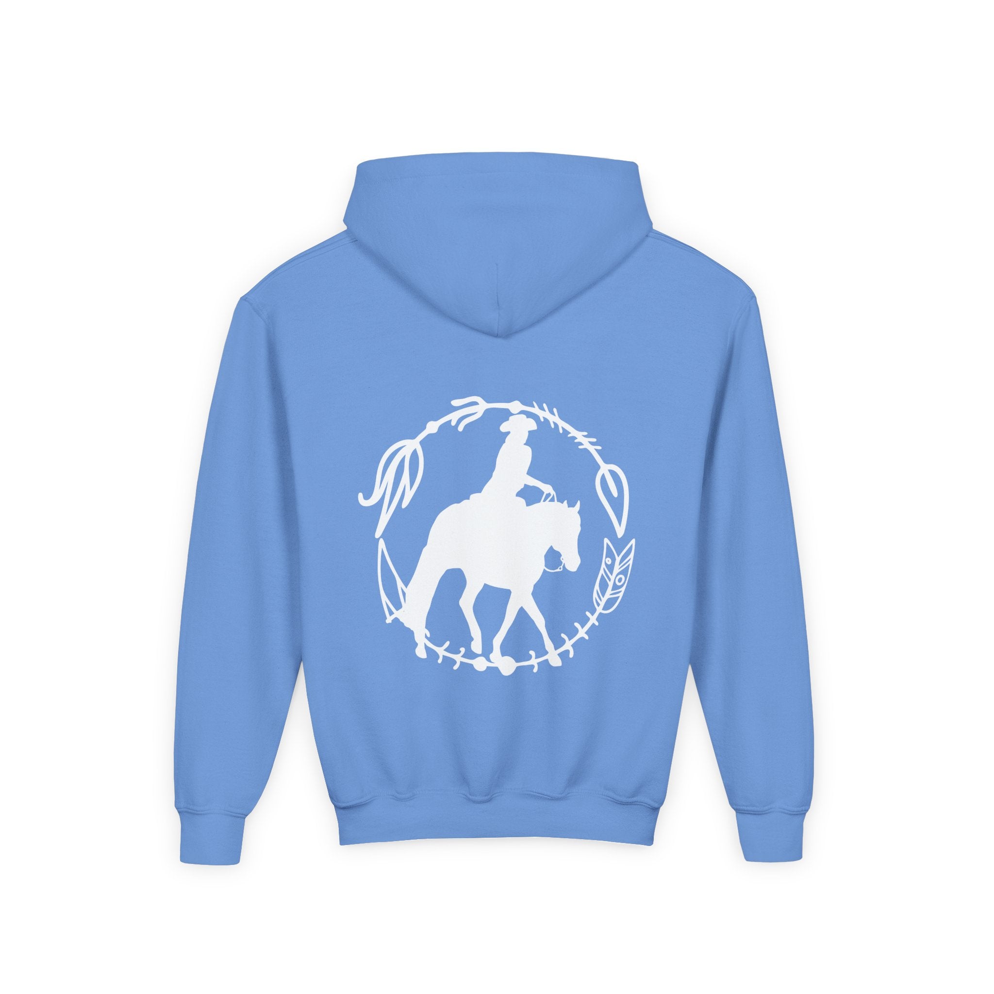 Youth Ranch Rider Cowgirl & Horse Hoodie | Western Riding Sweatshirt