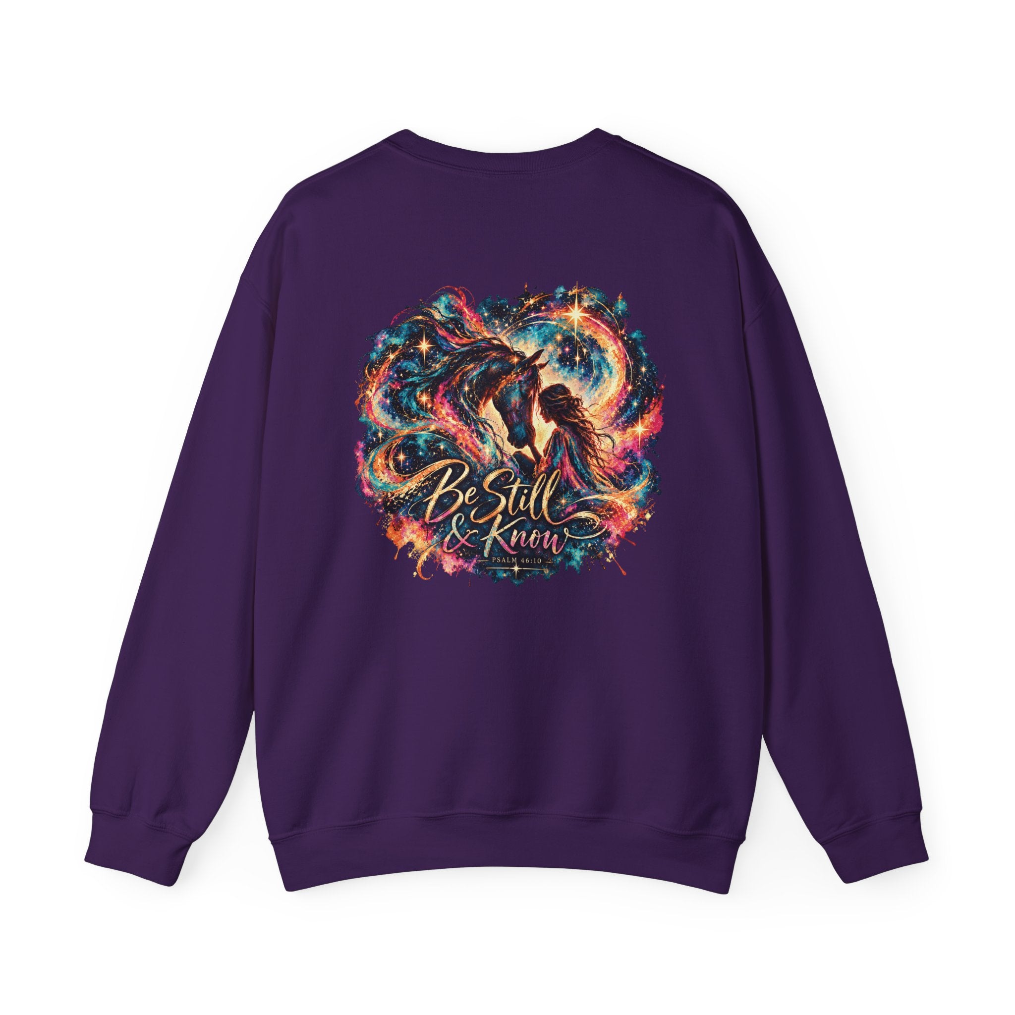 Be Still & Know | Scripture Horse Crewneck Sweatshirt