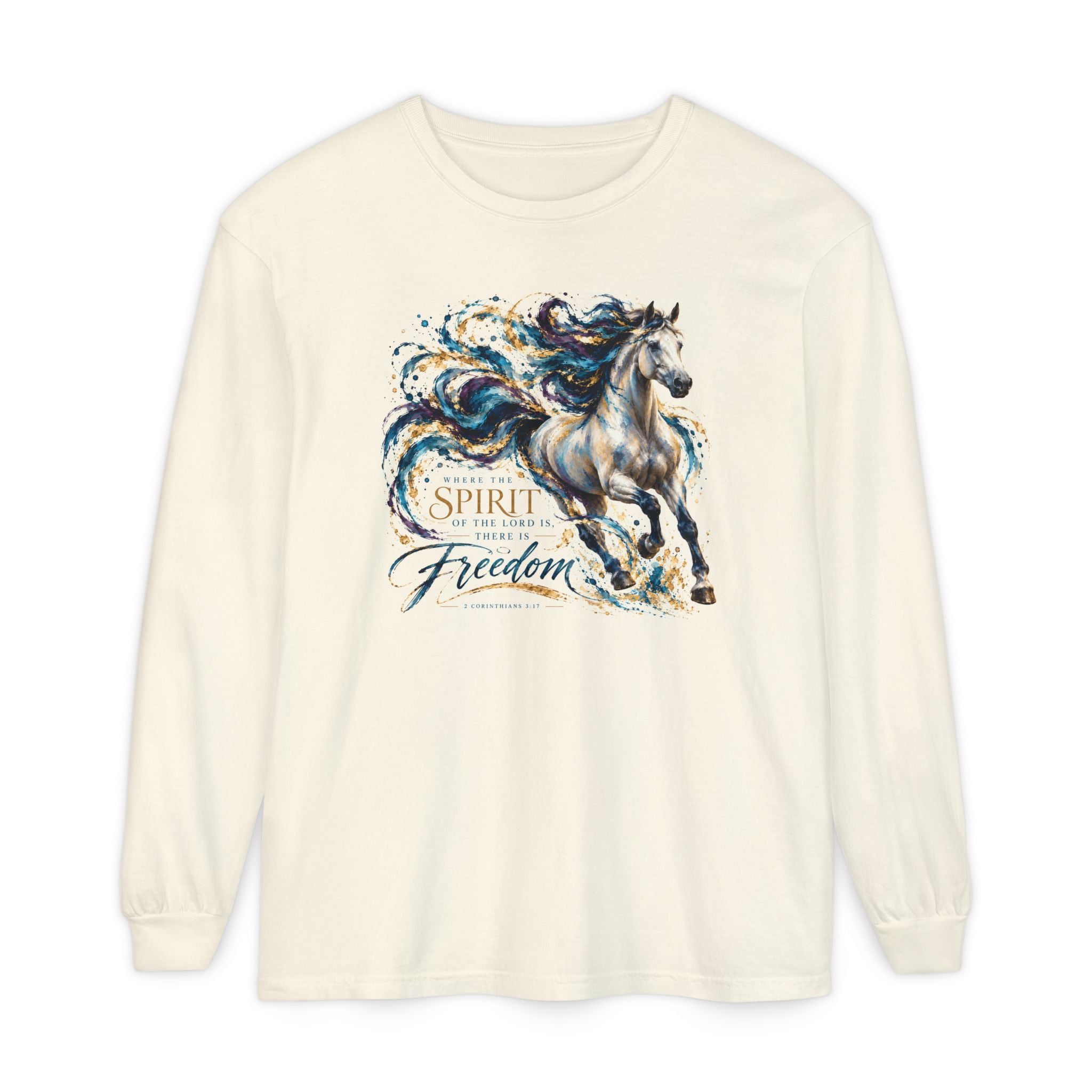Where the Spirit of the Lord Is Long Sleeve Shirt | Christian Horse Tee
