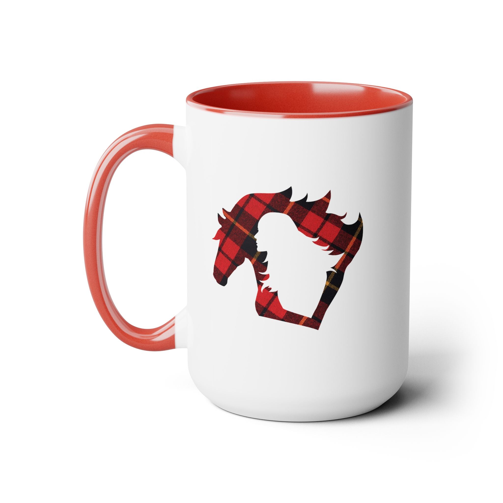 Buffalo Plaid Horse Mug | Horse Girl Coffee Cup