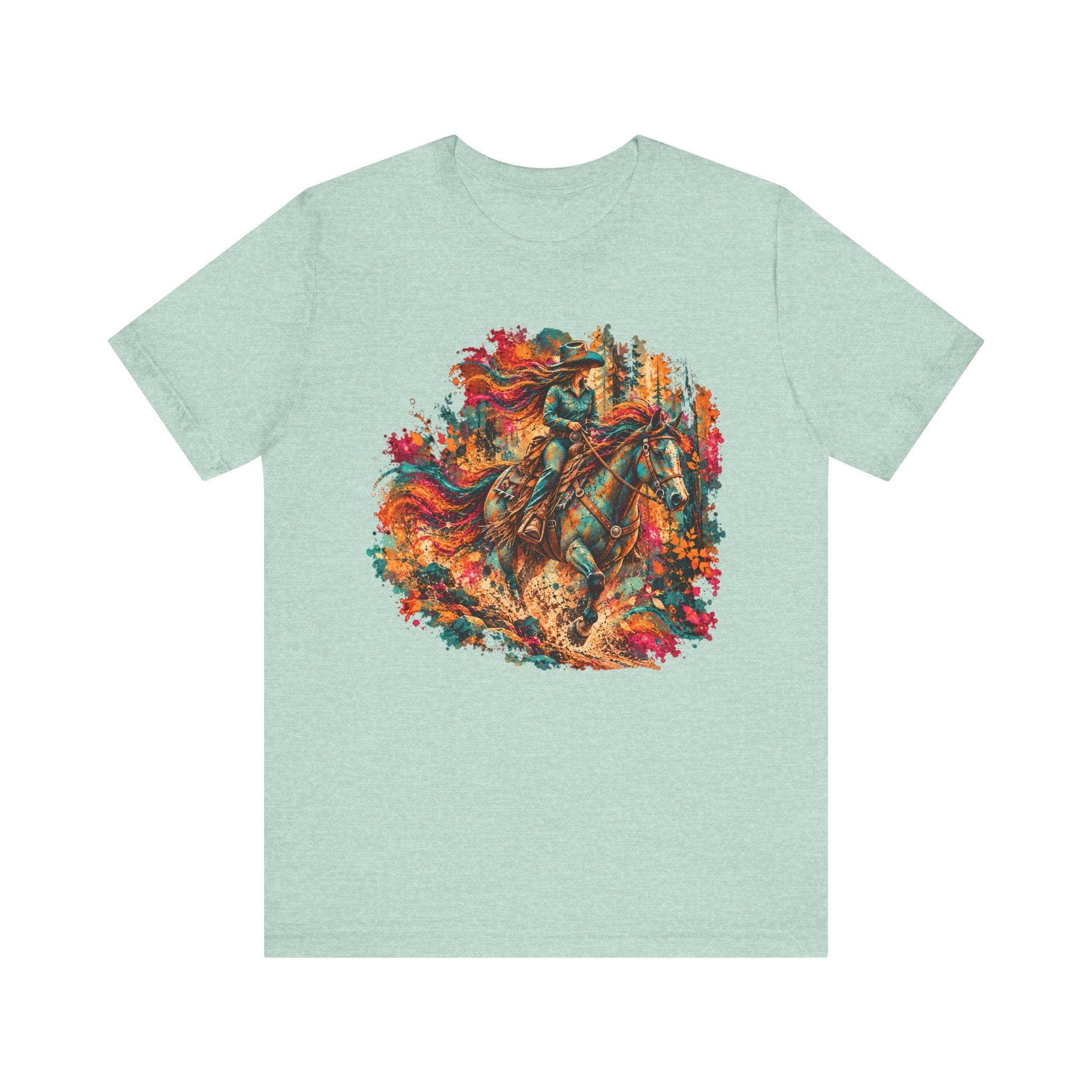 Colorful Trail Riding Shirt | Western Horse Graphic Tee