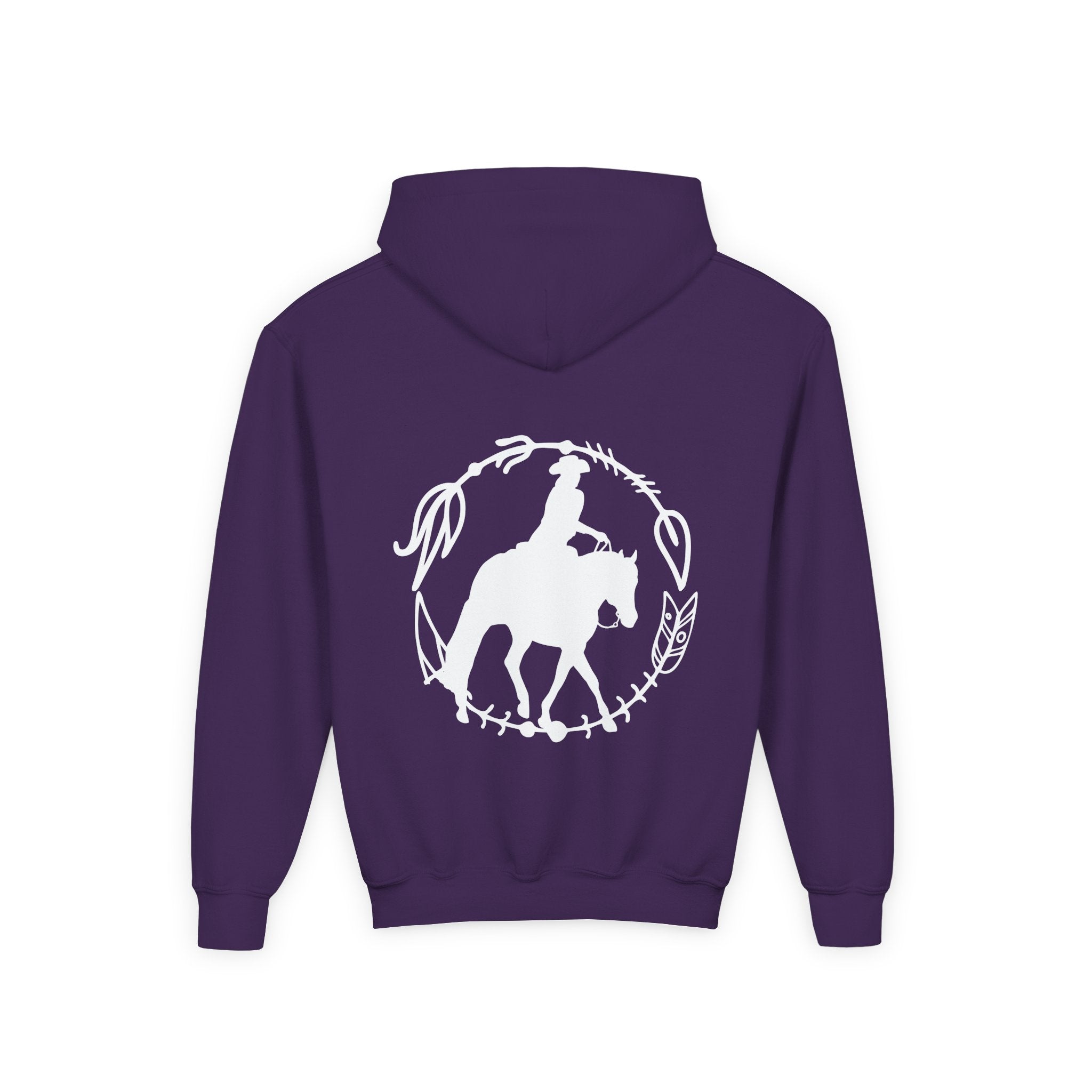 Youth Ranch Rider Cowgirl & Horse Hoodie | Western Riding Sweatshirt