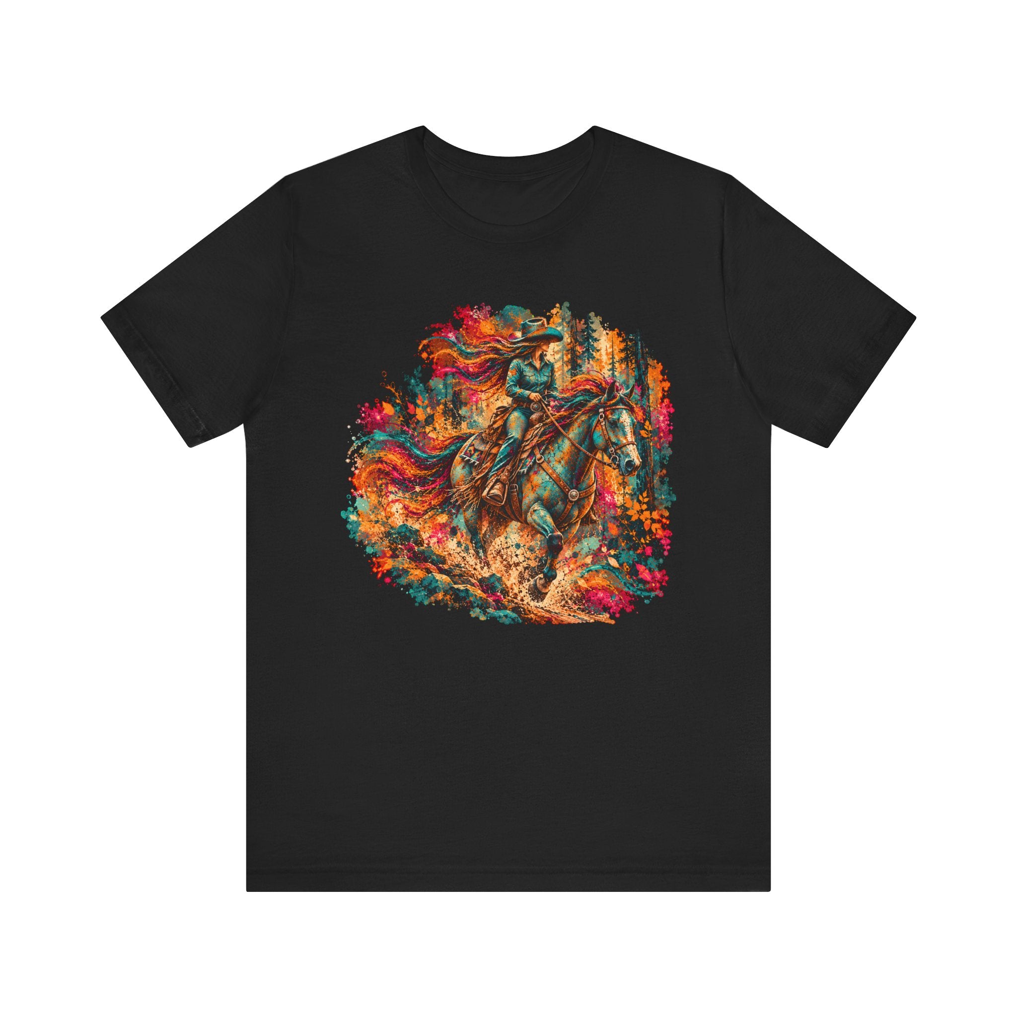 Colorful Trail Riding Shirt | Western Horse Graphic Tee