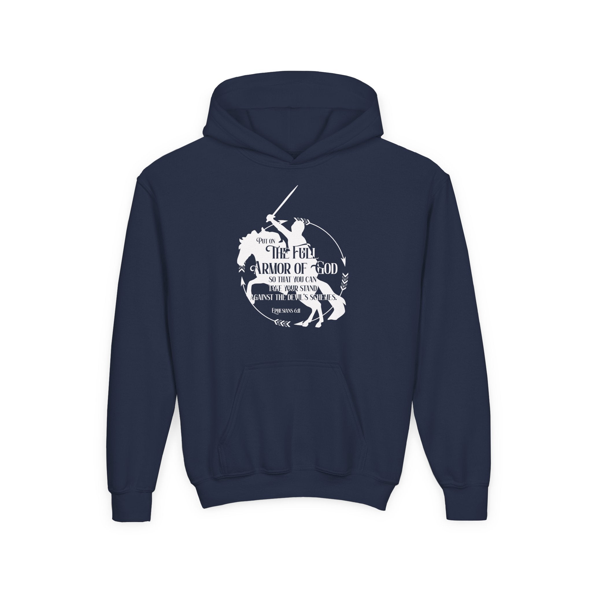 Full Armor of God Kids Horse Hoodie