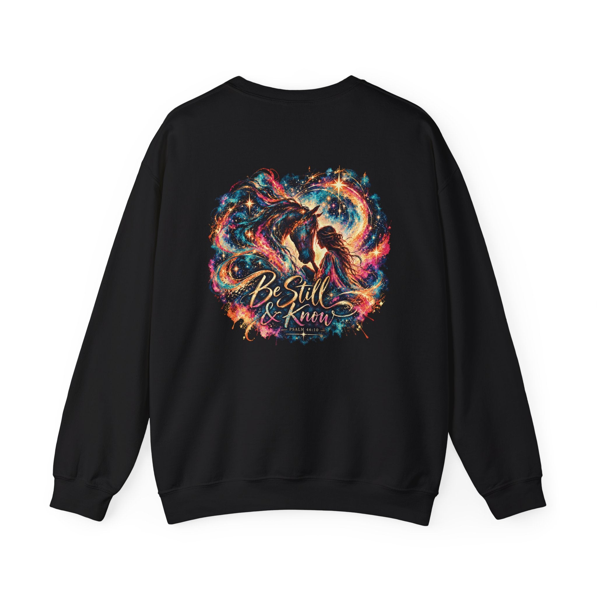 Be Still & Know | Scripture Horse Crewneck Sweatshirt