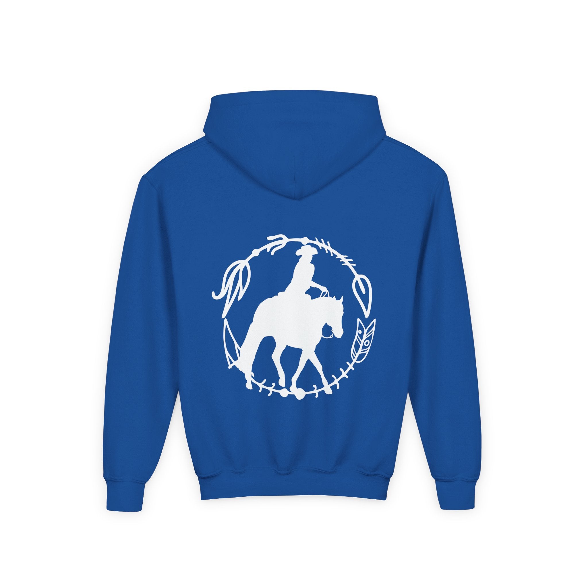 Youth Ranch Rider Cowgirl & Horse Hoodie | Western Riding Sweatshirt