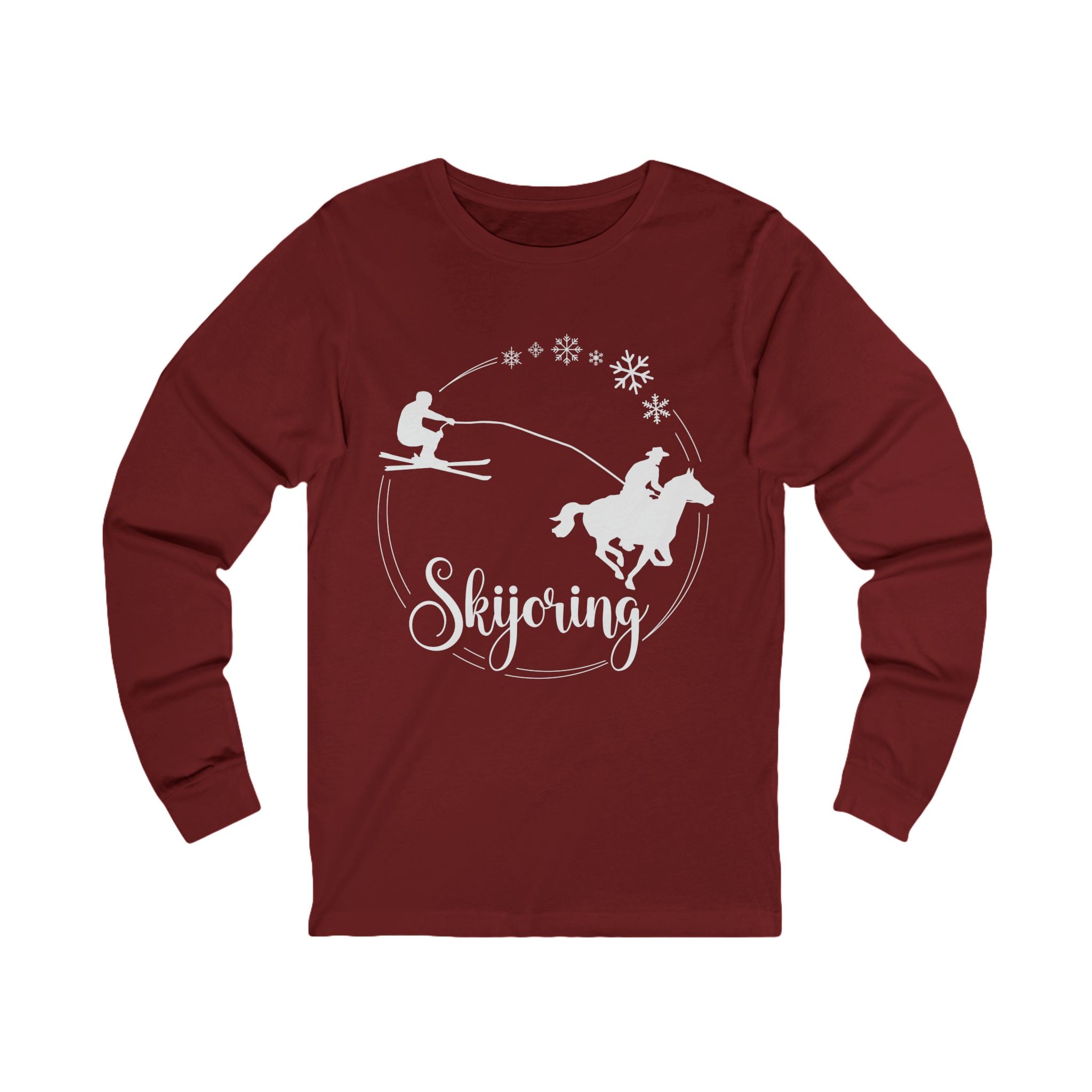Skijoring Horse and Skier Long Sleeve Tee