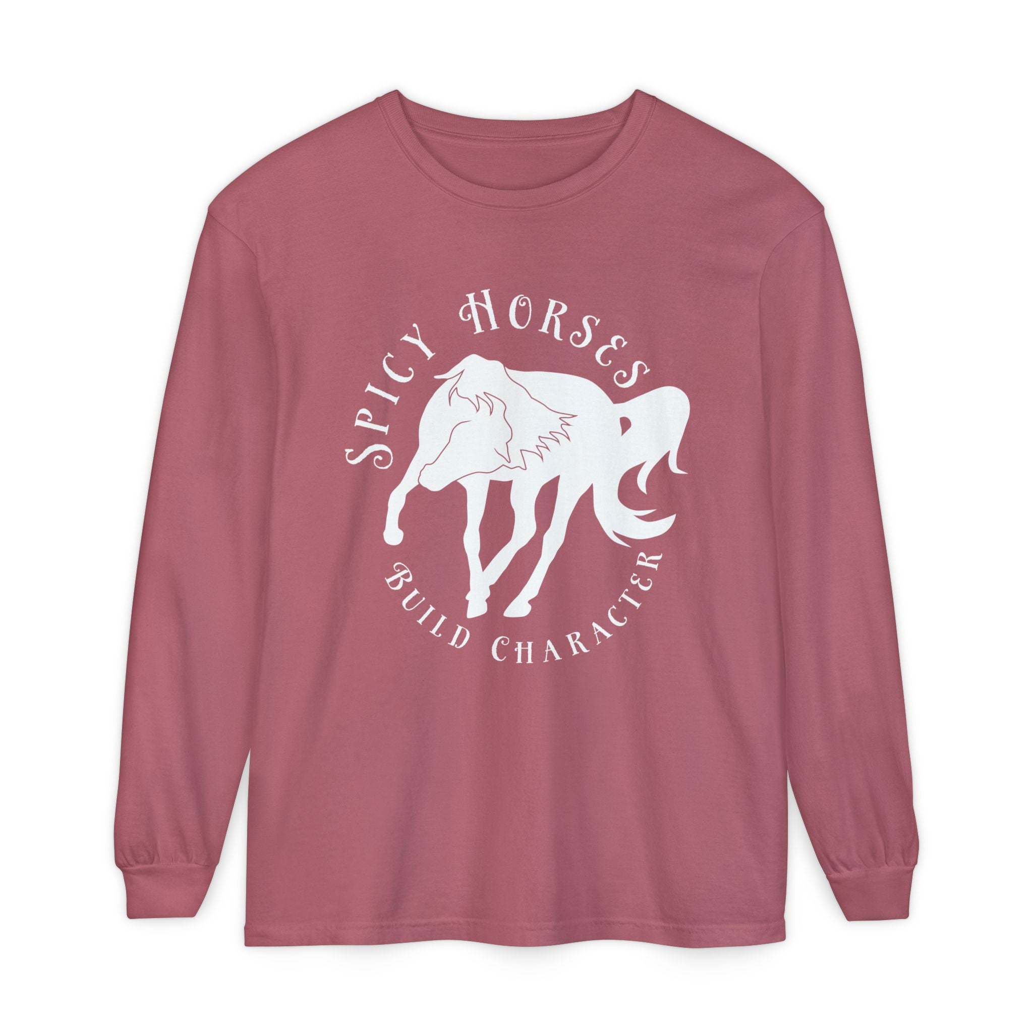 Spicy Horses Build Character Long Sleeve Tee