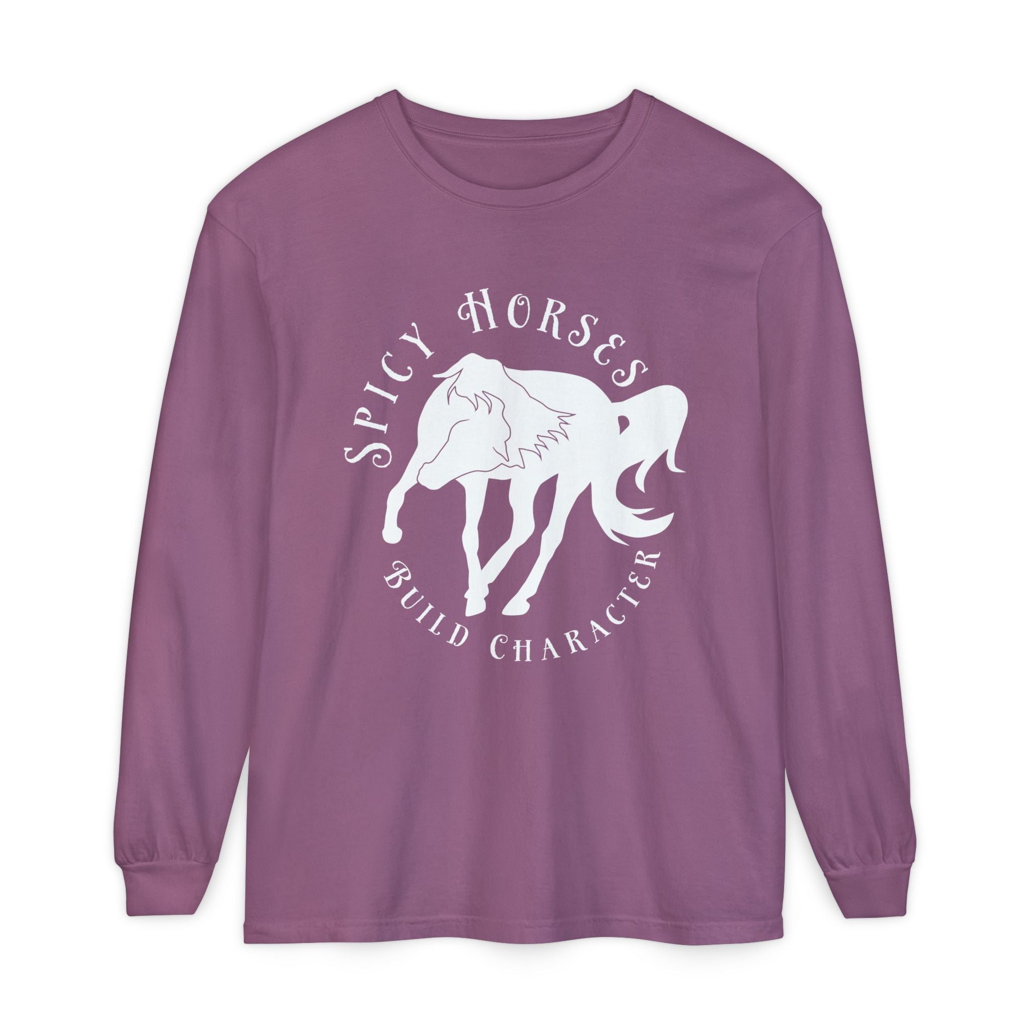 Spicy Horses Build Character Long Sleeve Tee