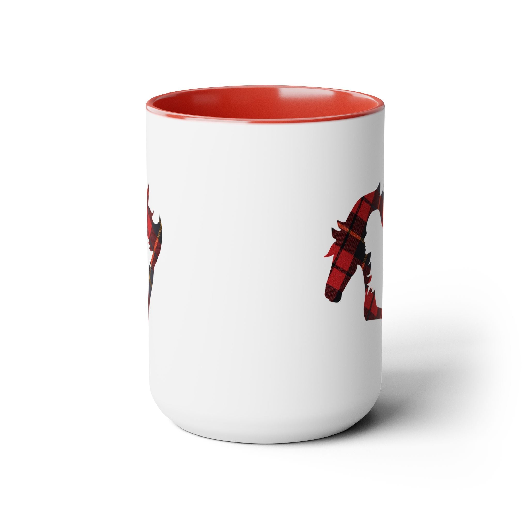 Buffalo Plaid Horse Mug | Horse Girl Coffee Cup
