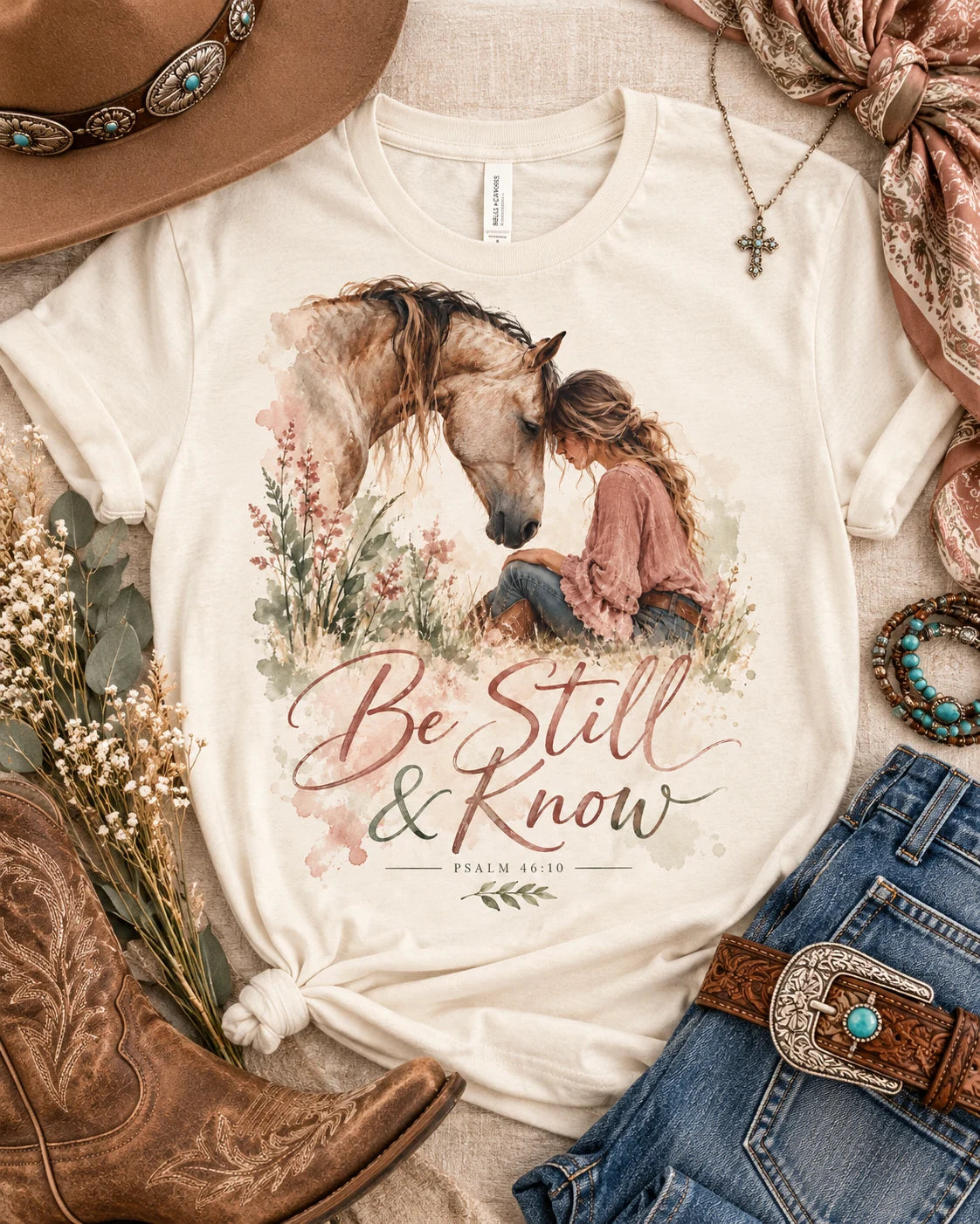 Be Still & Know Shirt | Christian Horse Graphic Tee