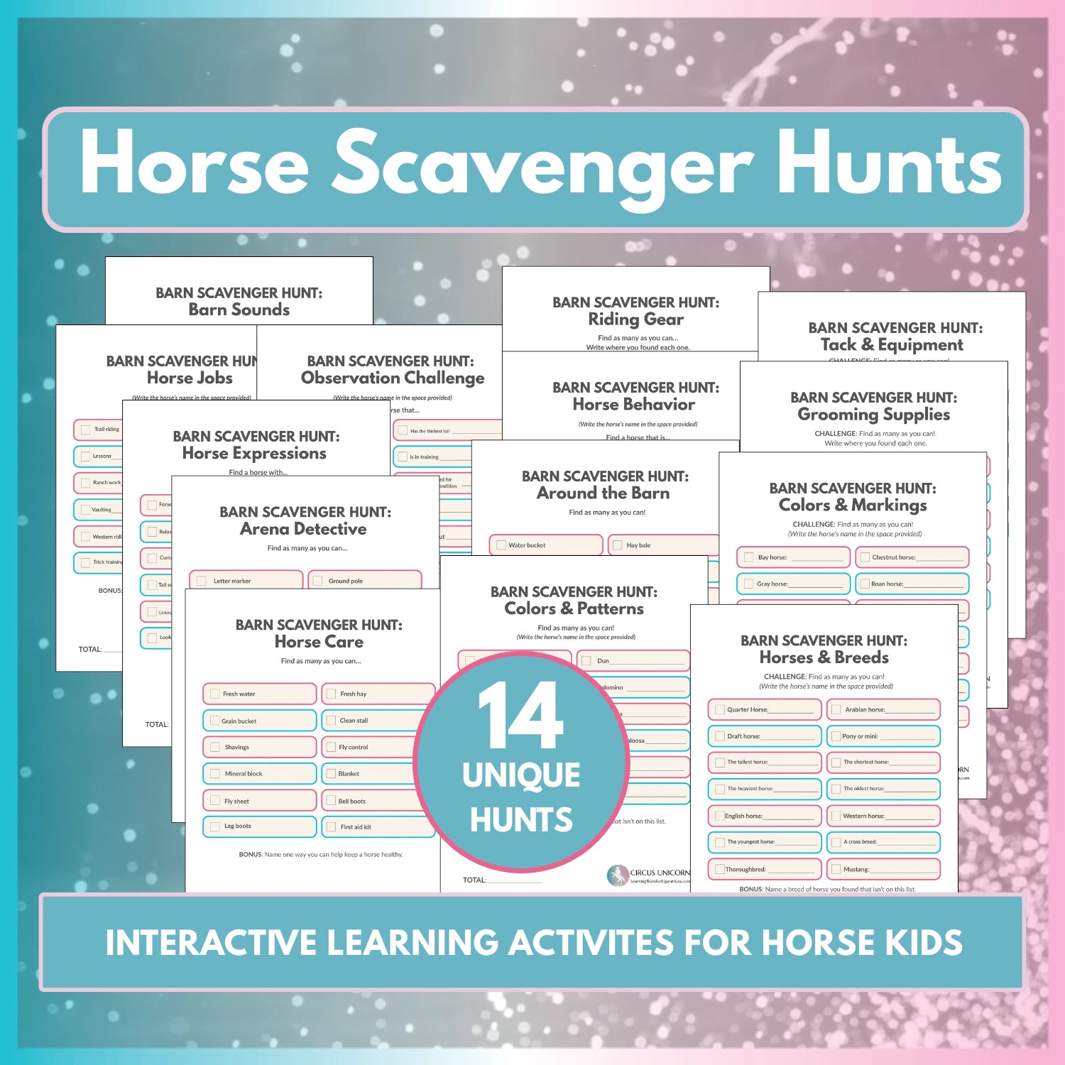 Horse Scavenger Hunt Bundle