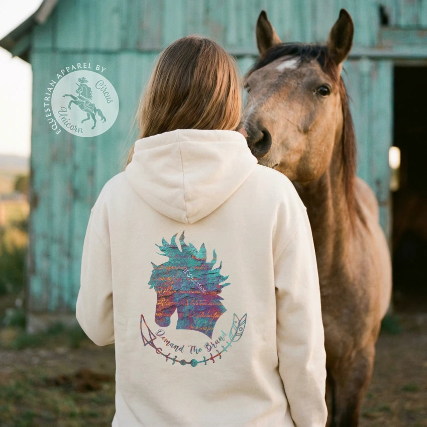 Demand The Brand Mustang Horse Hoodie | BLM Mustang Sweatshirt
