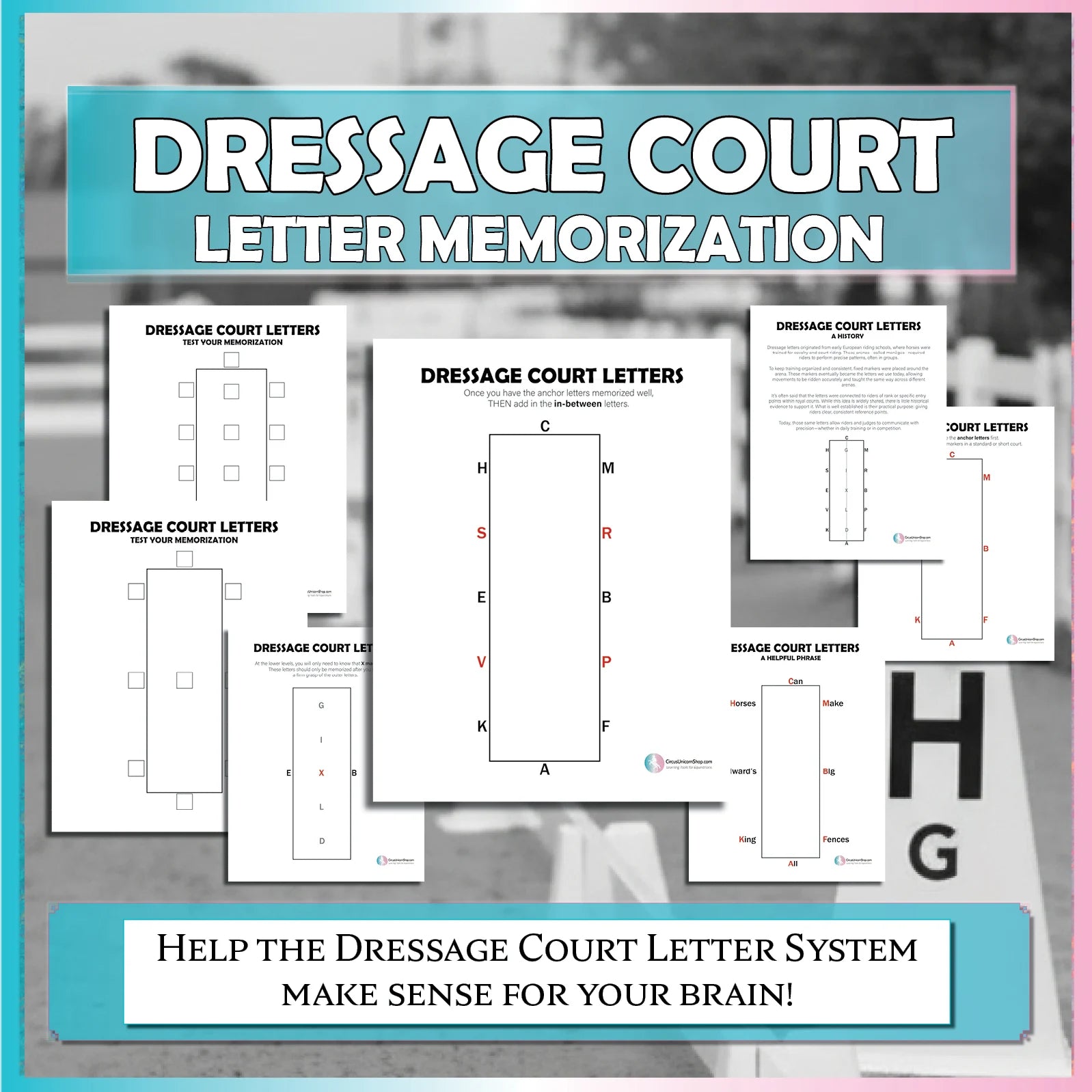 Dressage Court Letter Memorization