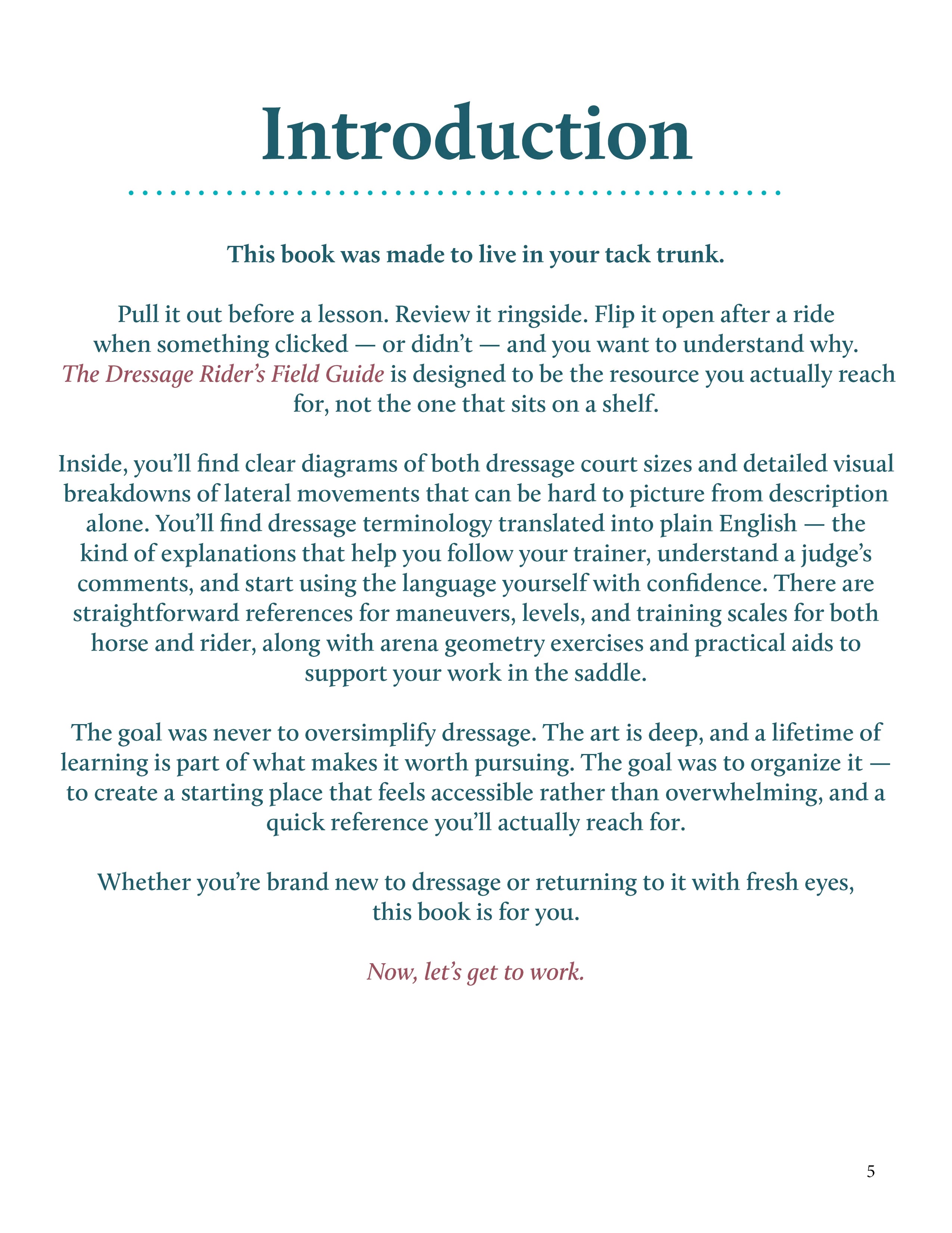 The Dressage Rider's Field Guide
