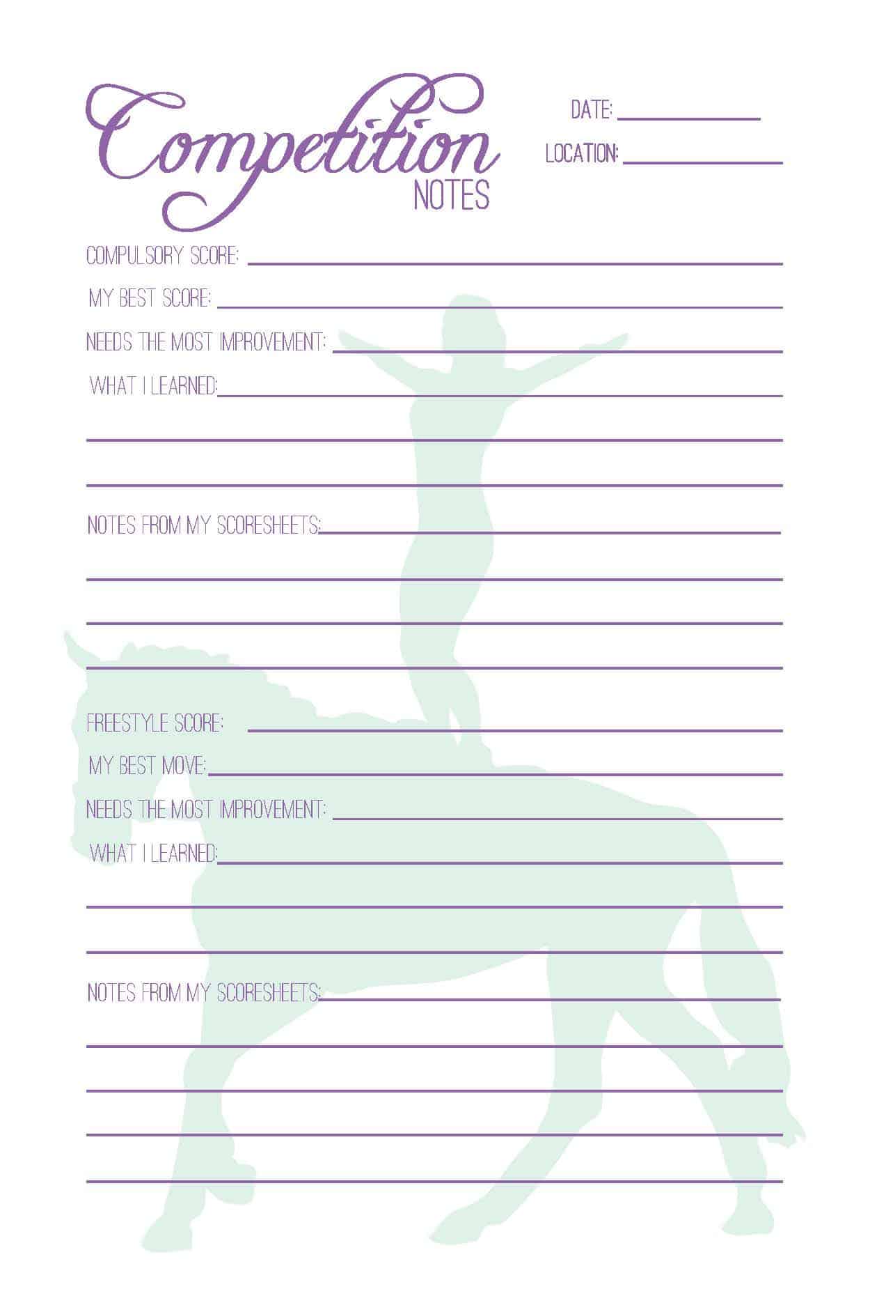 Equestrian Vaulter's Journal - PDF