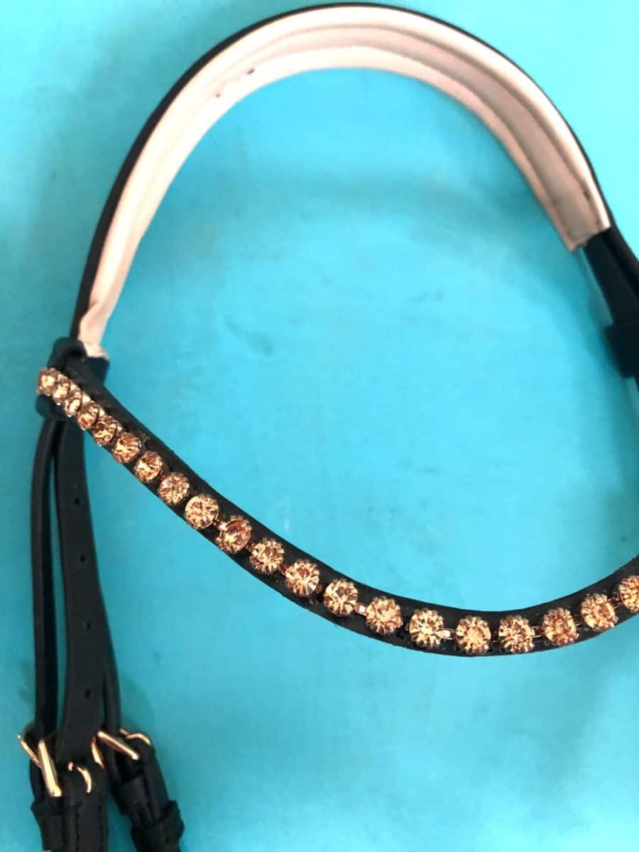 Rose Gold Dressage Bridle