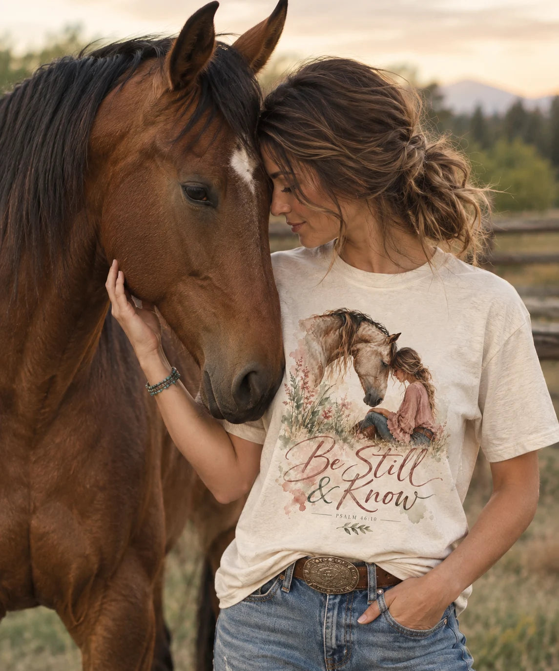 Be Still & Know Shirt | Christian Horse Graphic Tee