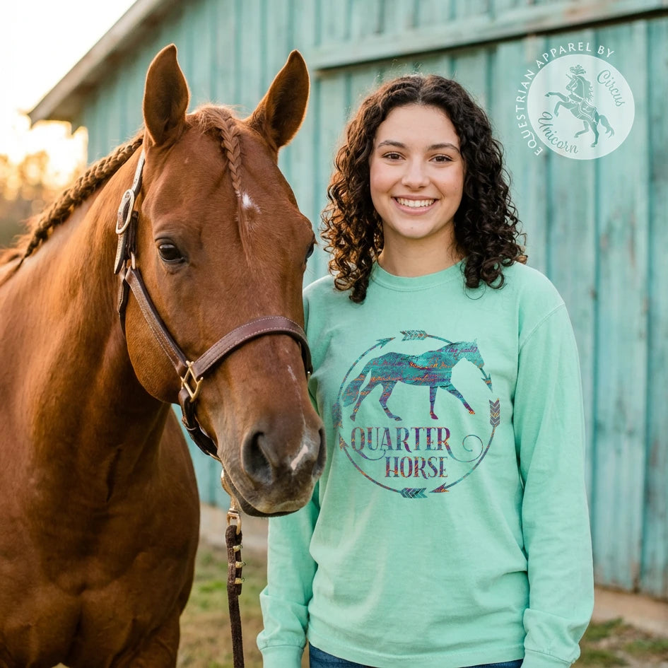 Quarter Horse Long Sleeve Shirt (Comfort Colors)