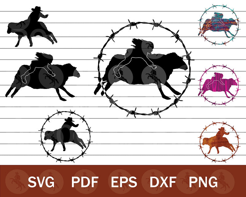 Mutton Bustin SVG Bundle