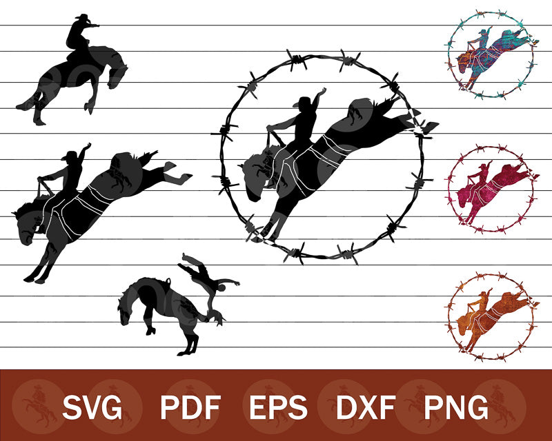 Bronc Rider SVG Bundle