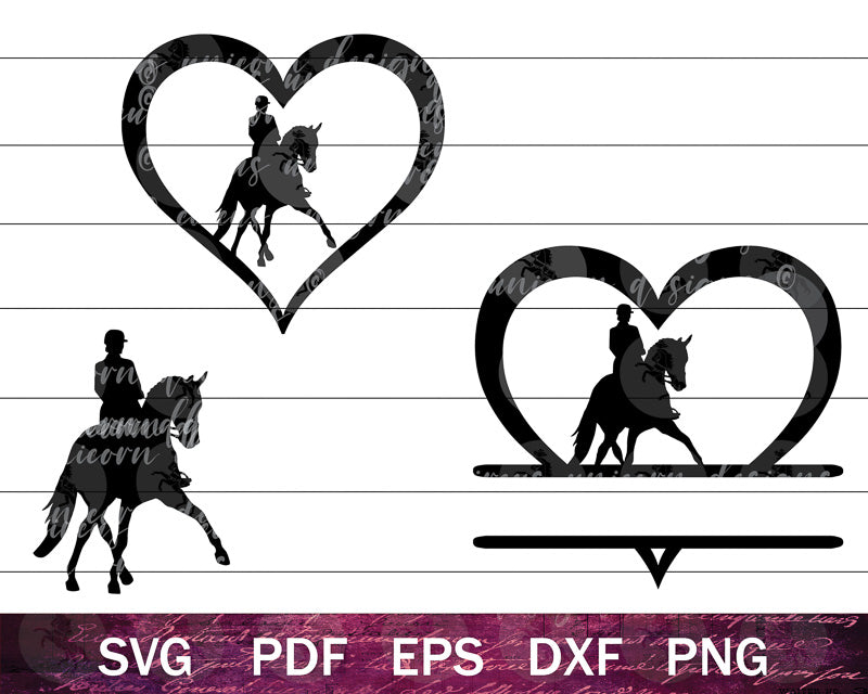 Dressage Horse SVG Bundle (Half Pass)